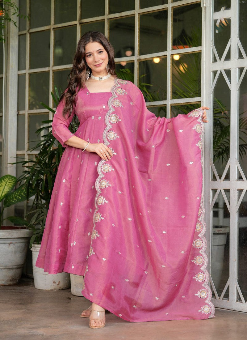 Matrut | Taruja Pink Anarkali Suit