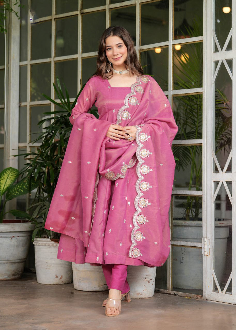 Matrut | Taruja Pink Anarkali Suit