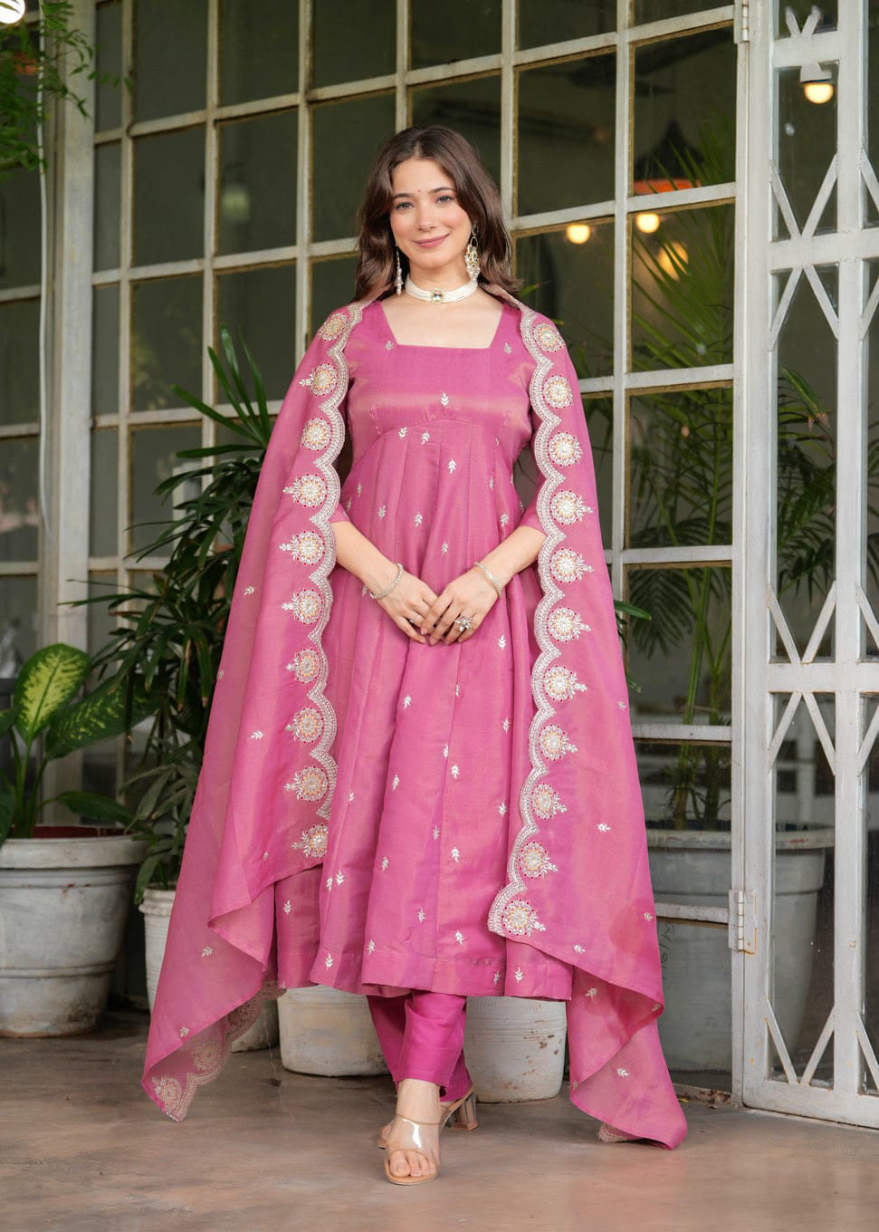 Matrut | Taruja Pink Anarkali Suit