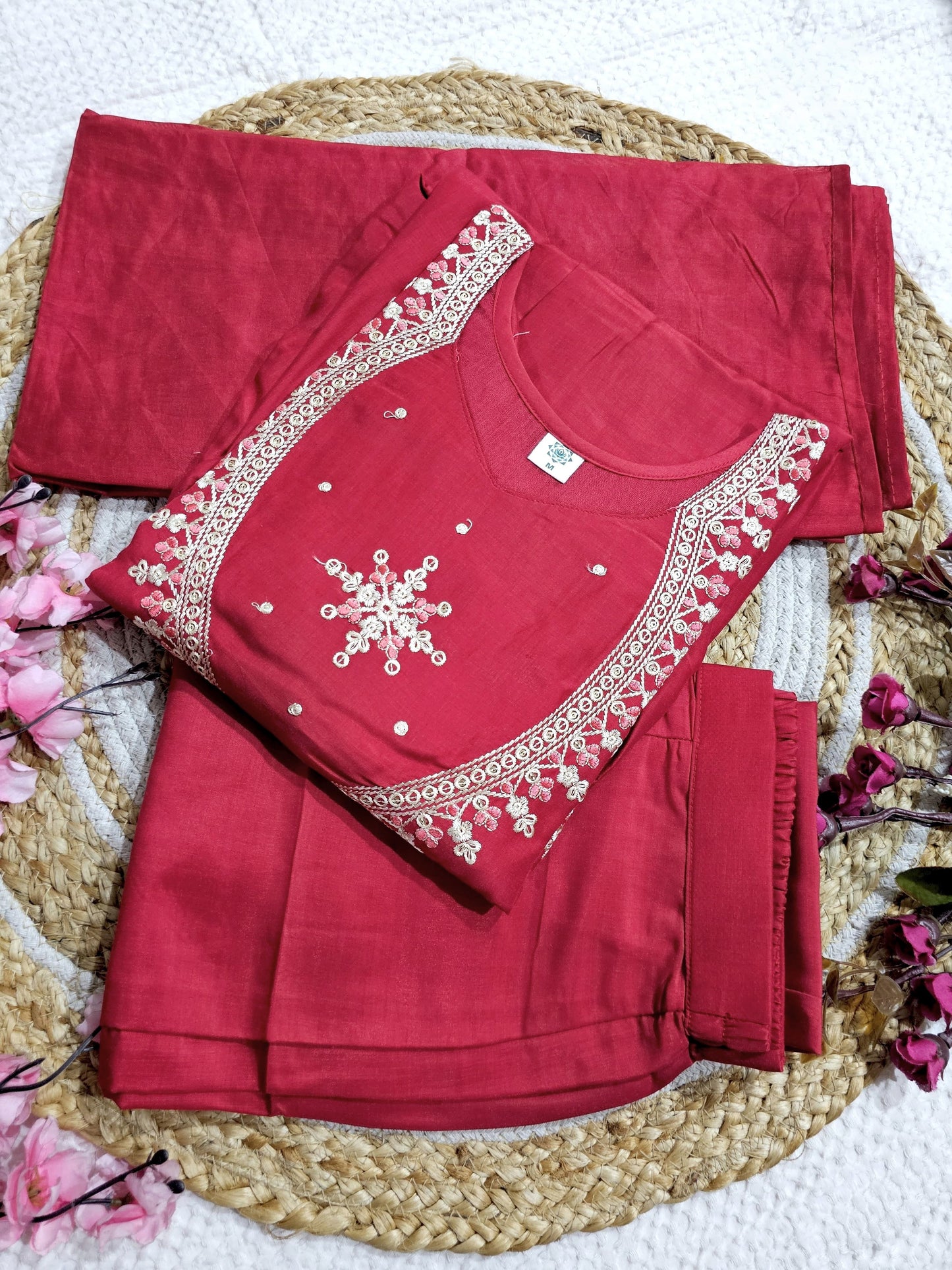 Matrut | Sugandh Red Anarkali Suit