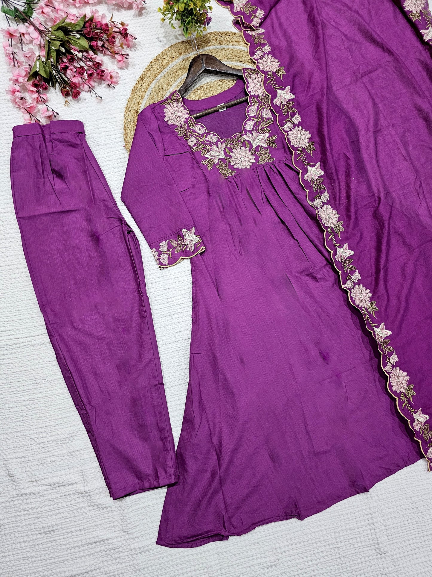 Matrut | Lakira Purple Anarkali Suit