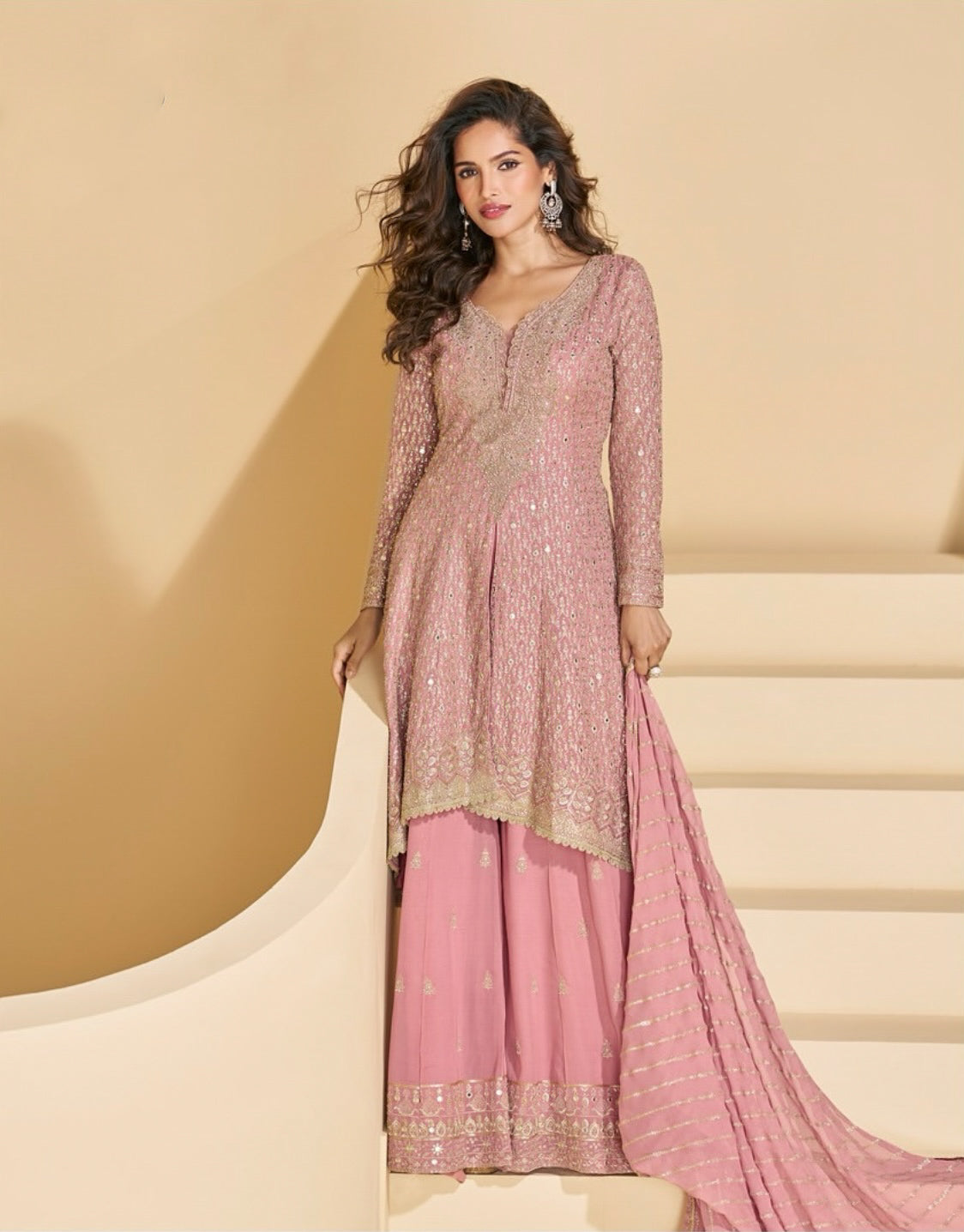 Matrut | Anokhi Pink Palazzo Suit