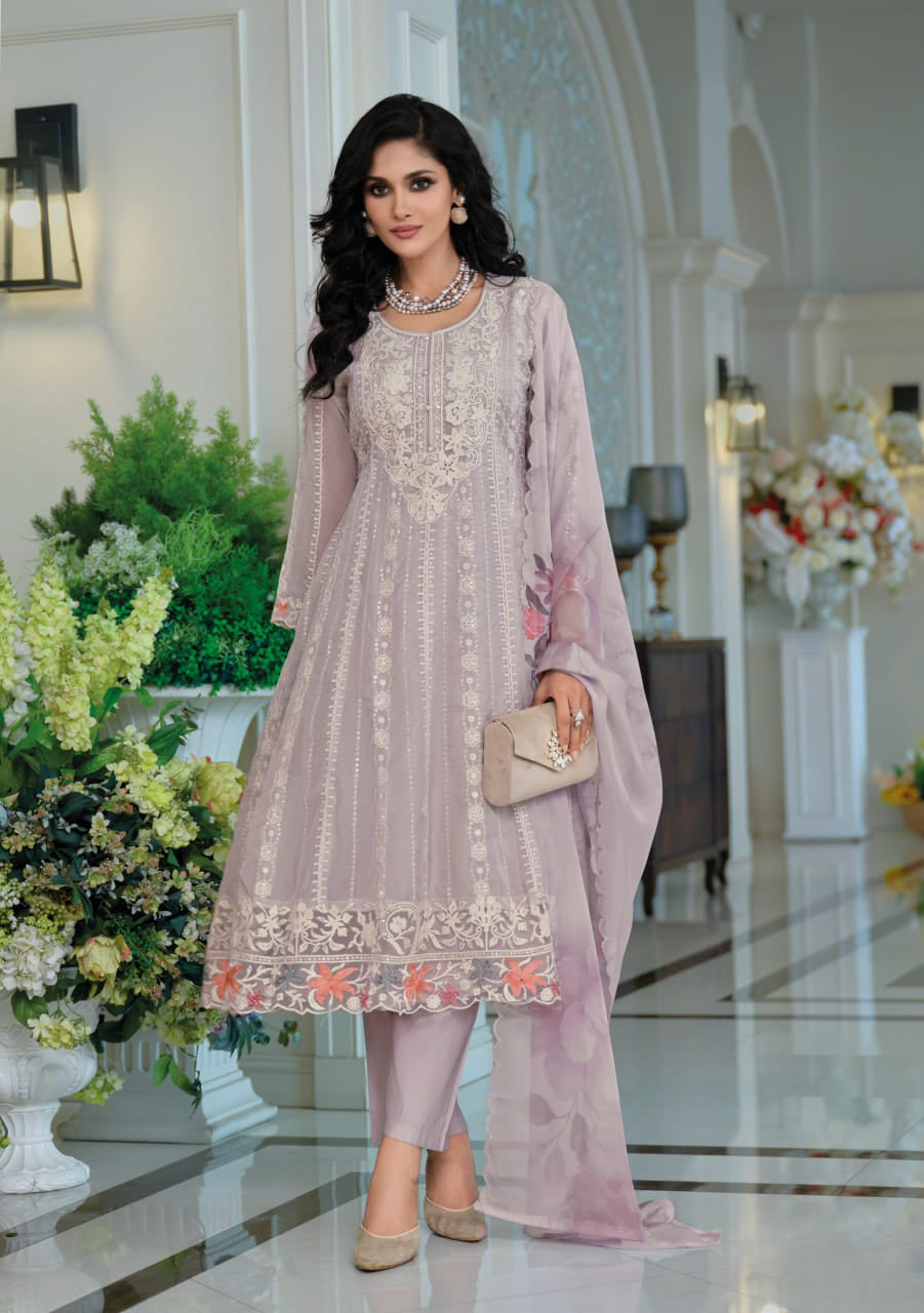 Matrut | Suhana Lavender A-line Suit