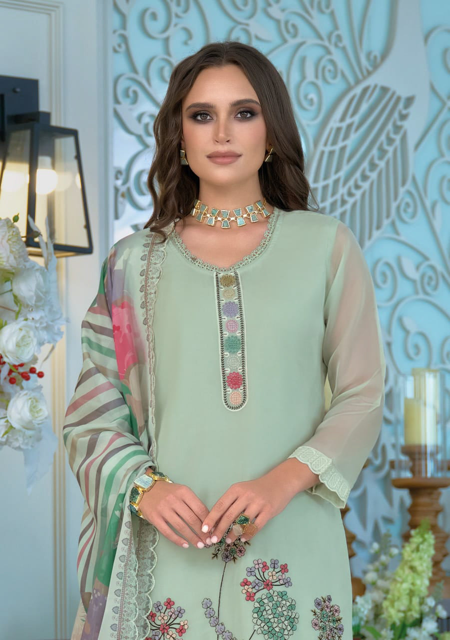 Matrut | Larisa Sky Green Straight Suit