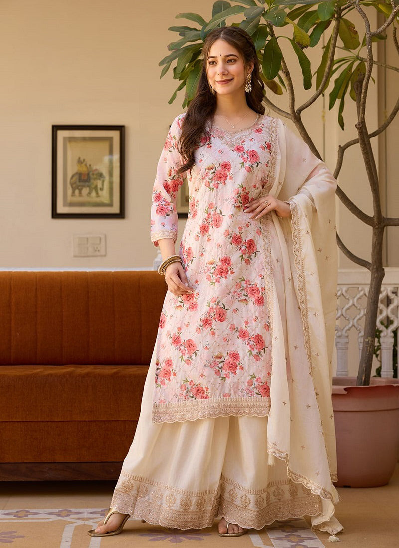 Matrut | Gulrang White Sharara Suit