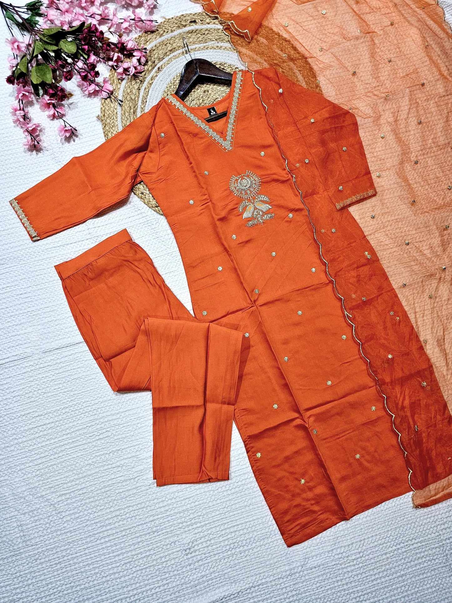 Matrut | Lotari Orange Straight Suit