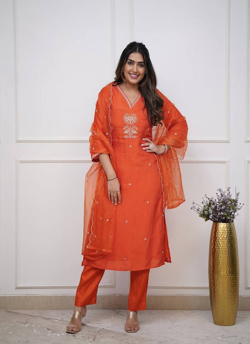 Matrut | Lotari Orange Straight Suit