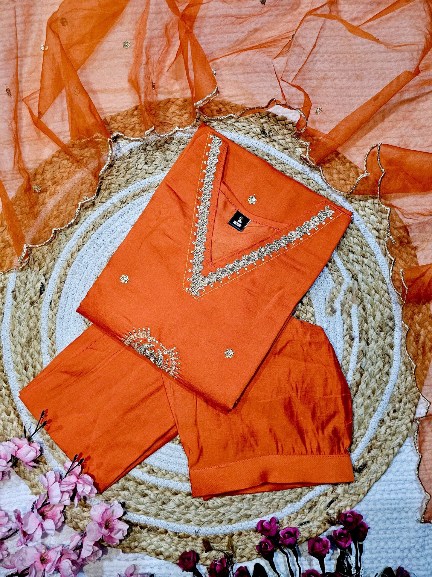 Matrut | Lotari Orange Straight Suit