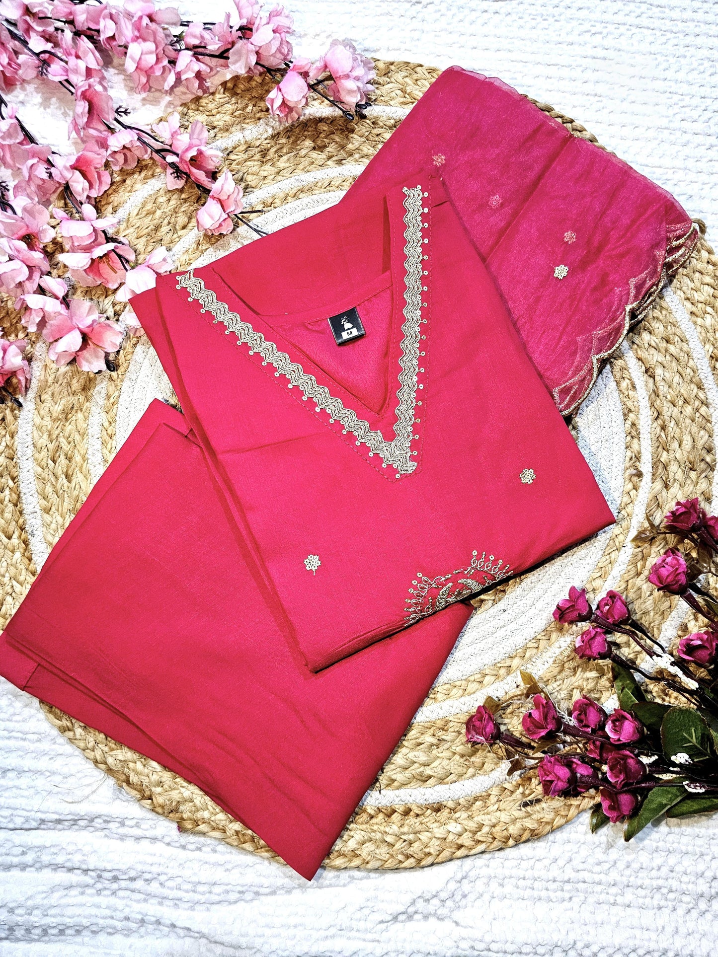 Matrut | Lotari Rani Pink Straight Suit