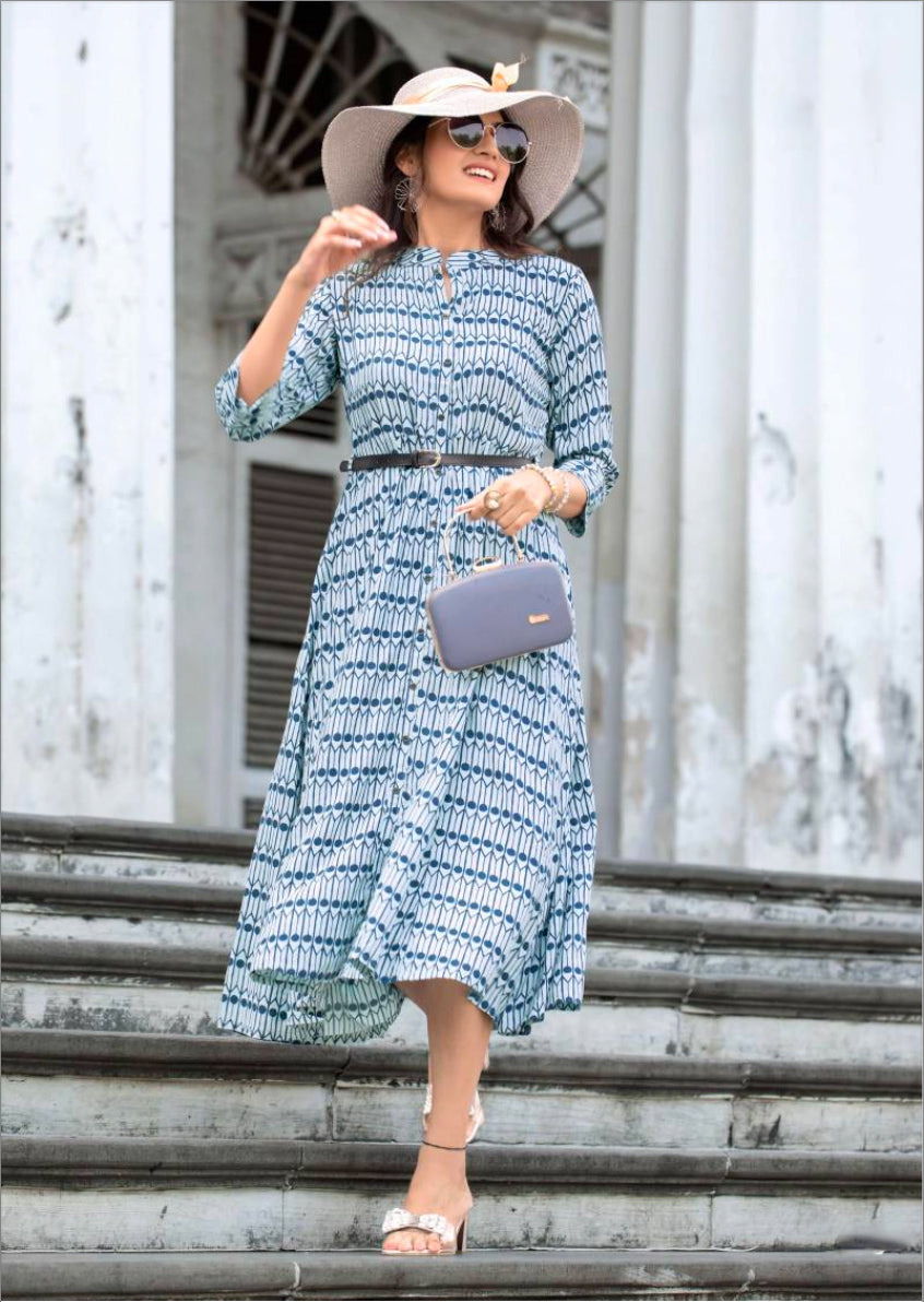 Matrut | Tripsy Belt Blue Dress