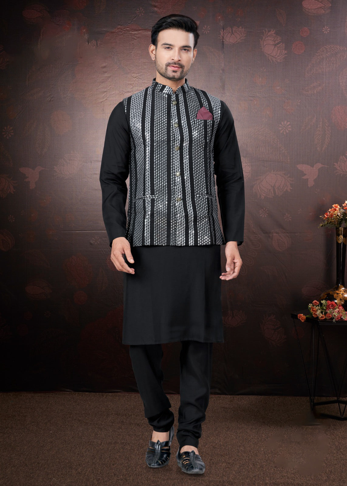 Matrut | Rangroot Black Kurta Set