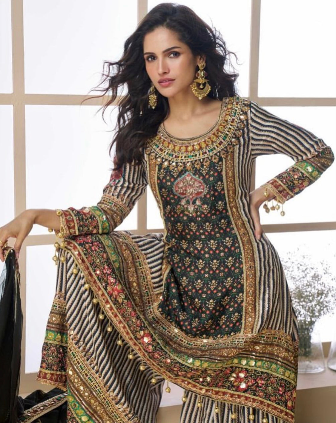 Matrut | Pakeeza Green Sharara Suit