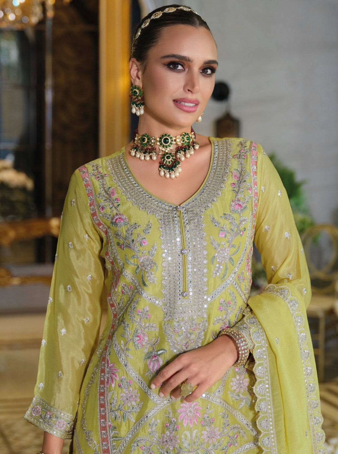 Matrut | Sitaaray Yellow Palazzo Suit