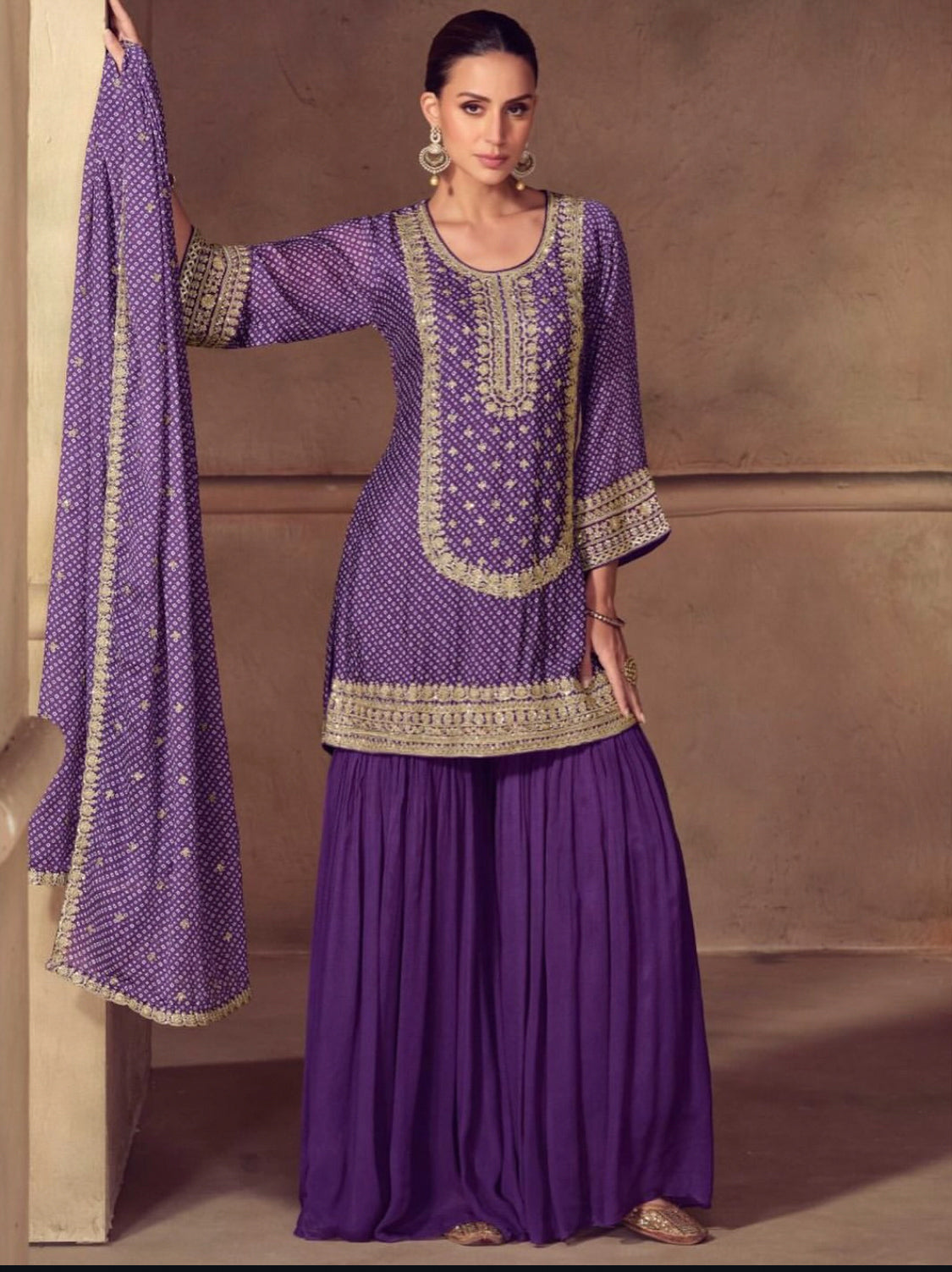 Matrut | Mrunal Purple Palazzo Suit