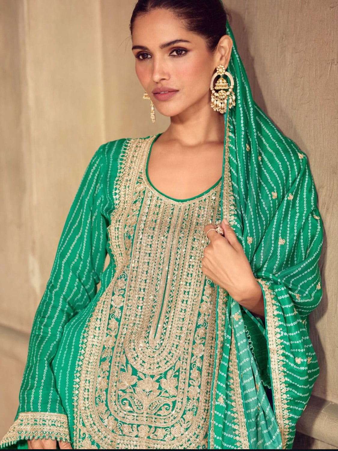 Matrut | Mrunal Green Palazzo Suit
