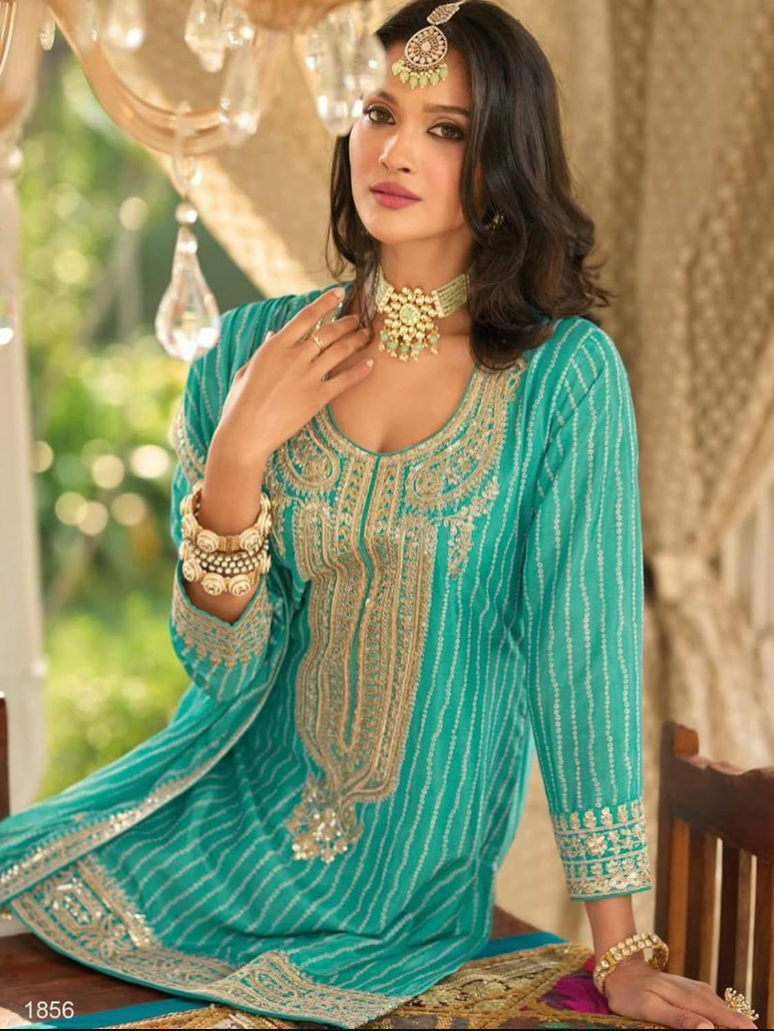Matrut | Seerat Sea Blue Sharara Suit