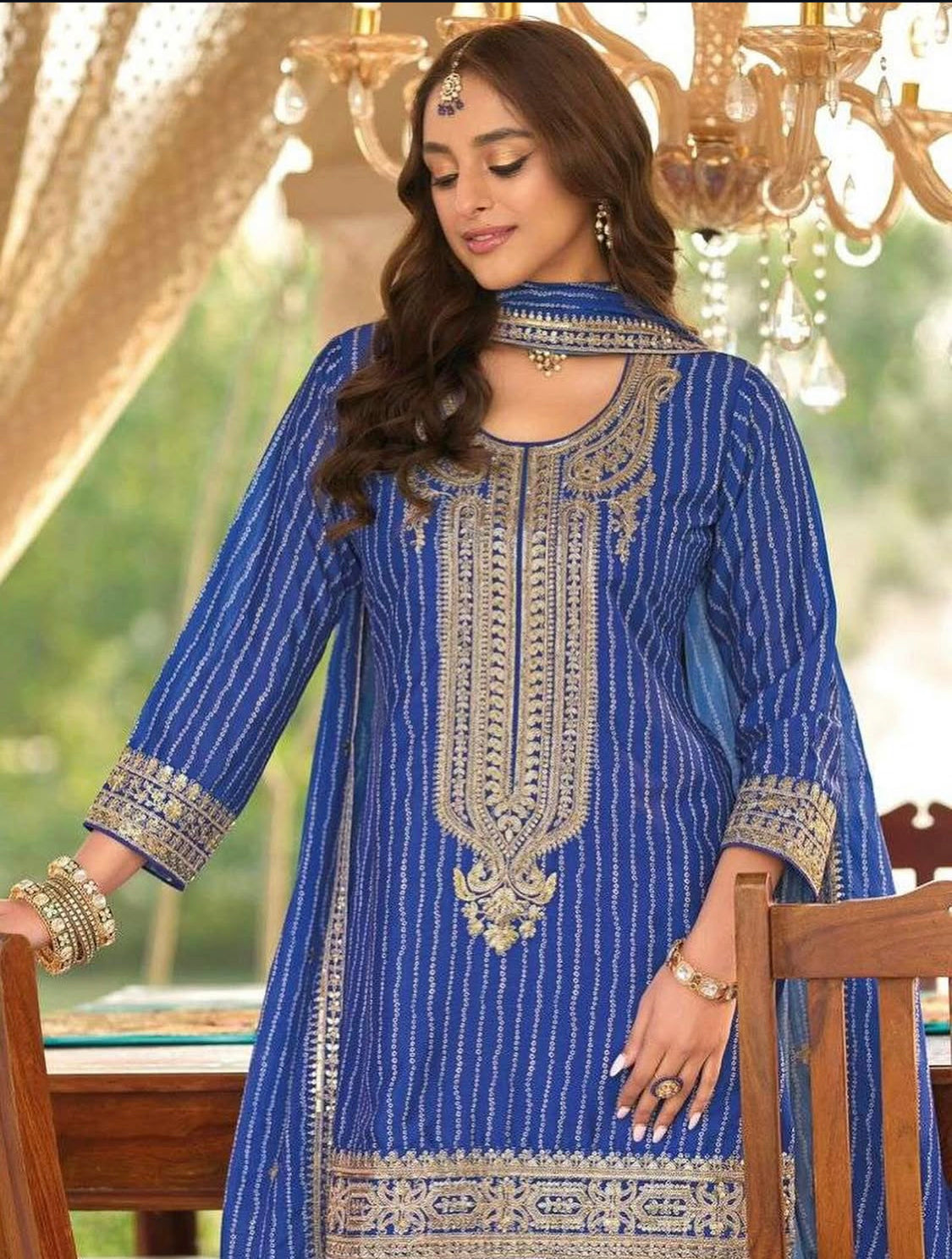 Matrut | Seerat Royal Blue Sharara Suit