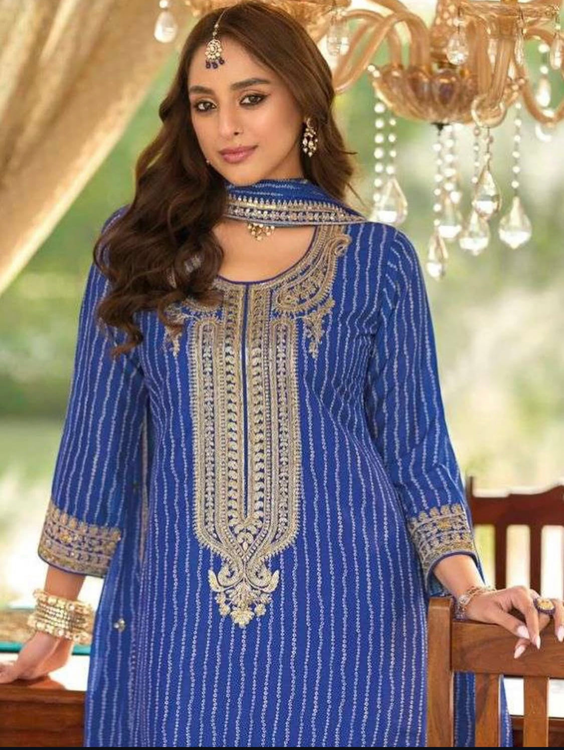 Matrut | Seerat Royal Blue Sharara Suit