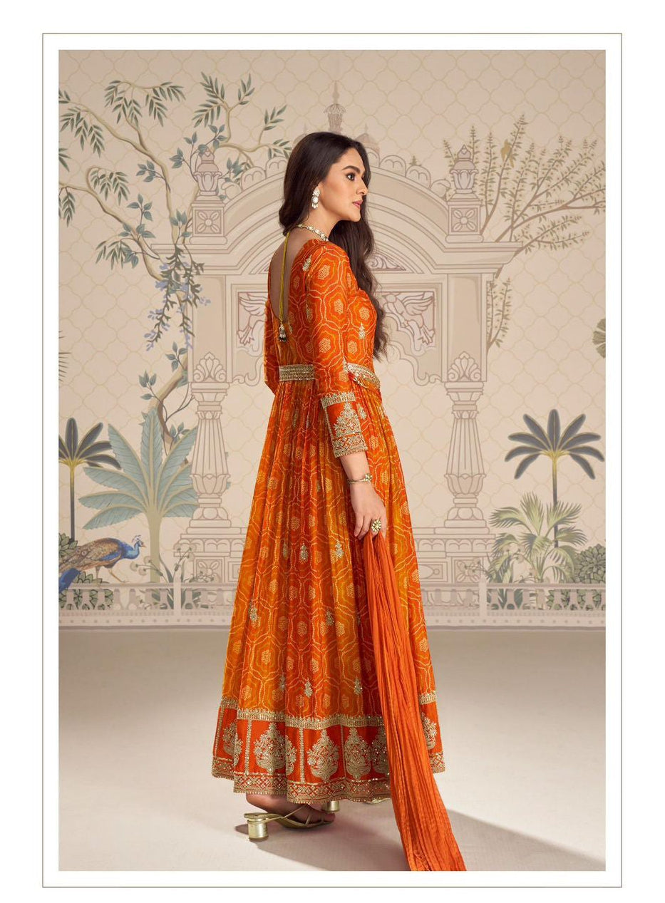 Vaani Orange Gown