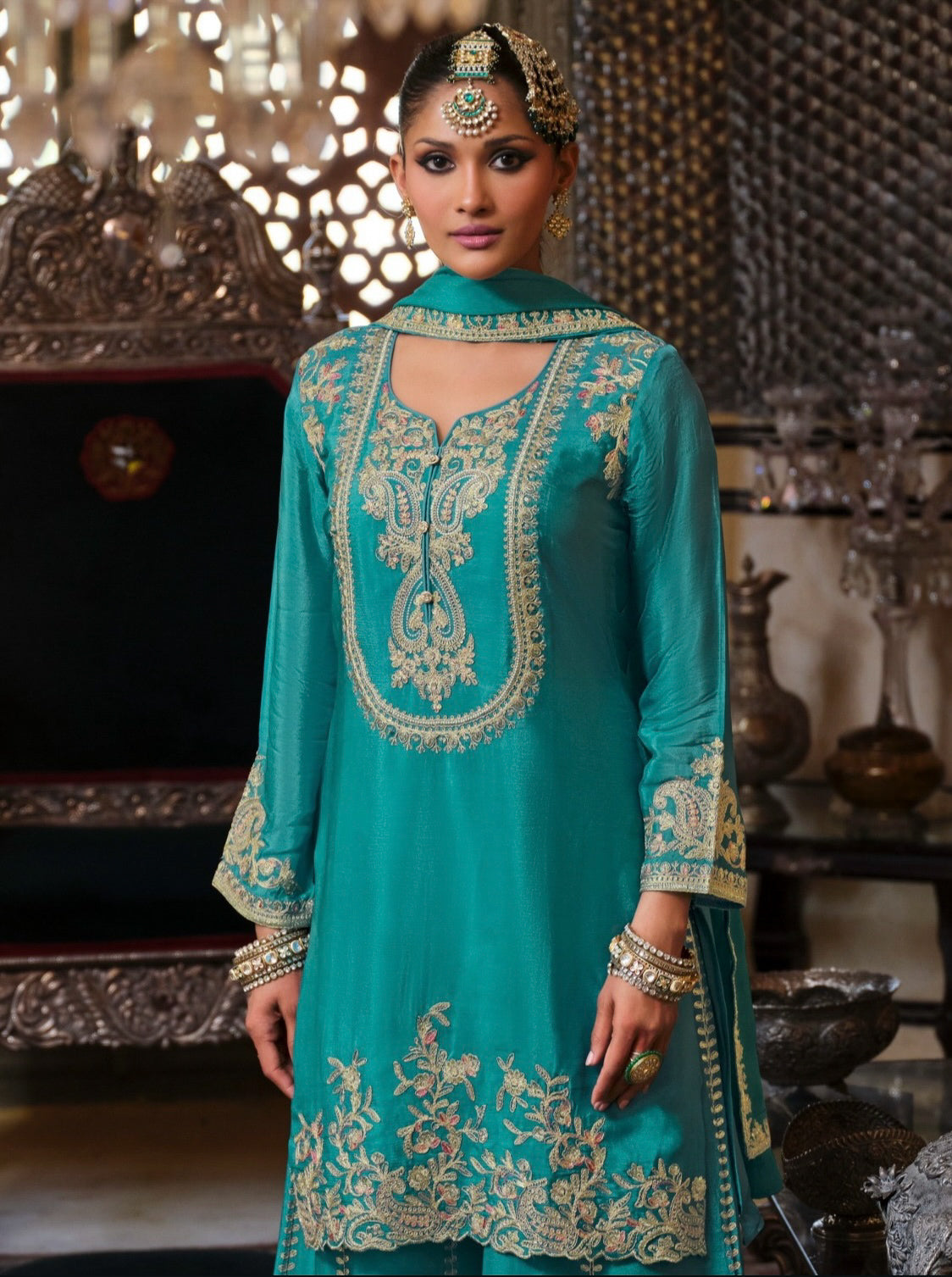 Matrut | Chalini Blue Palazzo Suit
