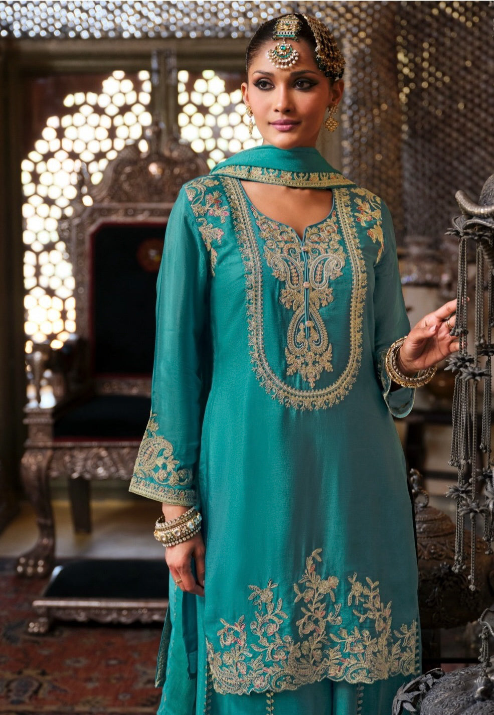 Matrut | Chalini Blue Palazzo Suit