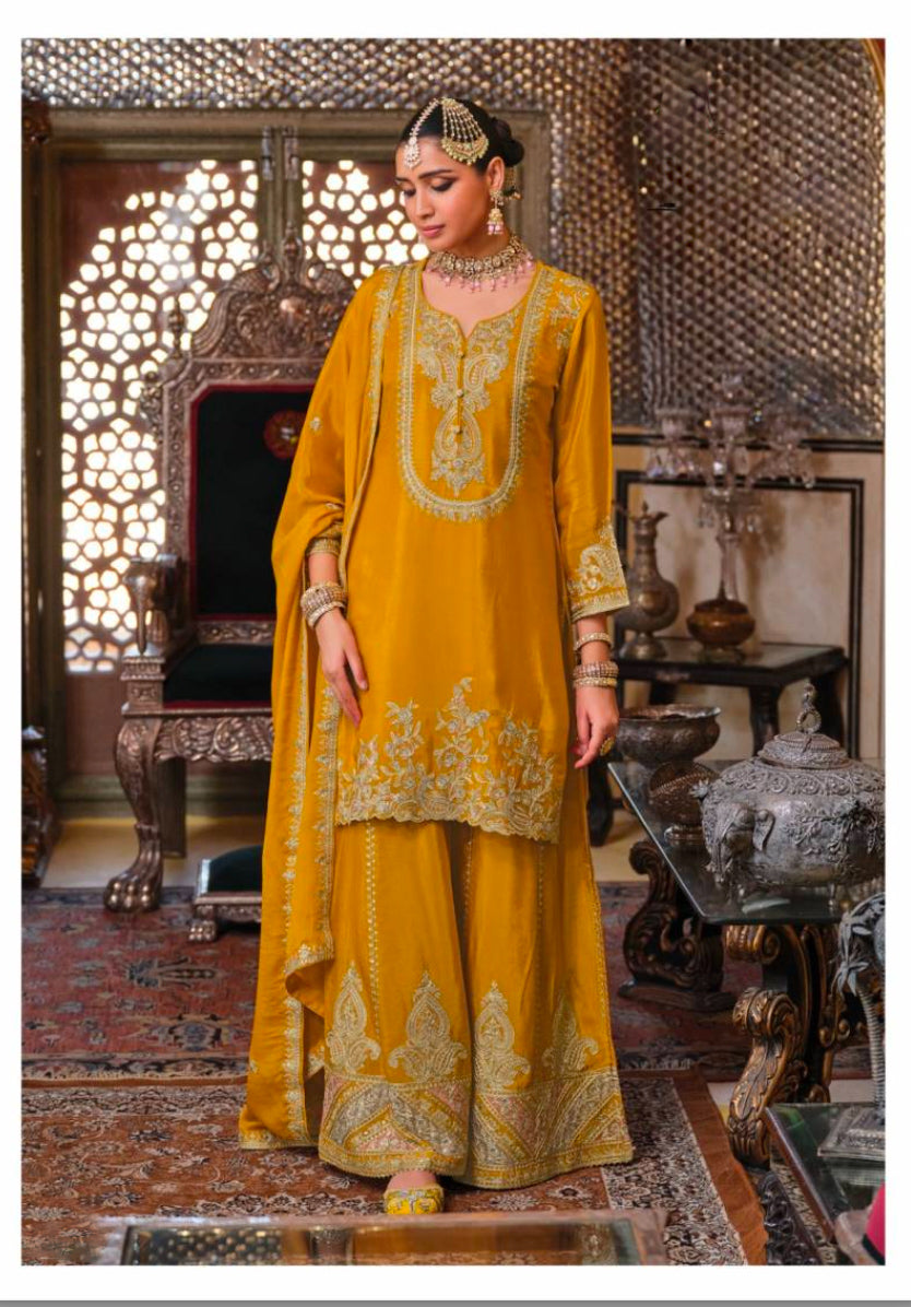 Matrut | Chalini Yellow Palazzo Suit