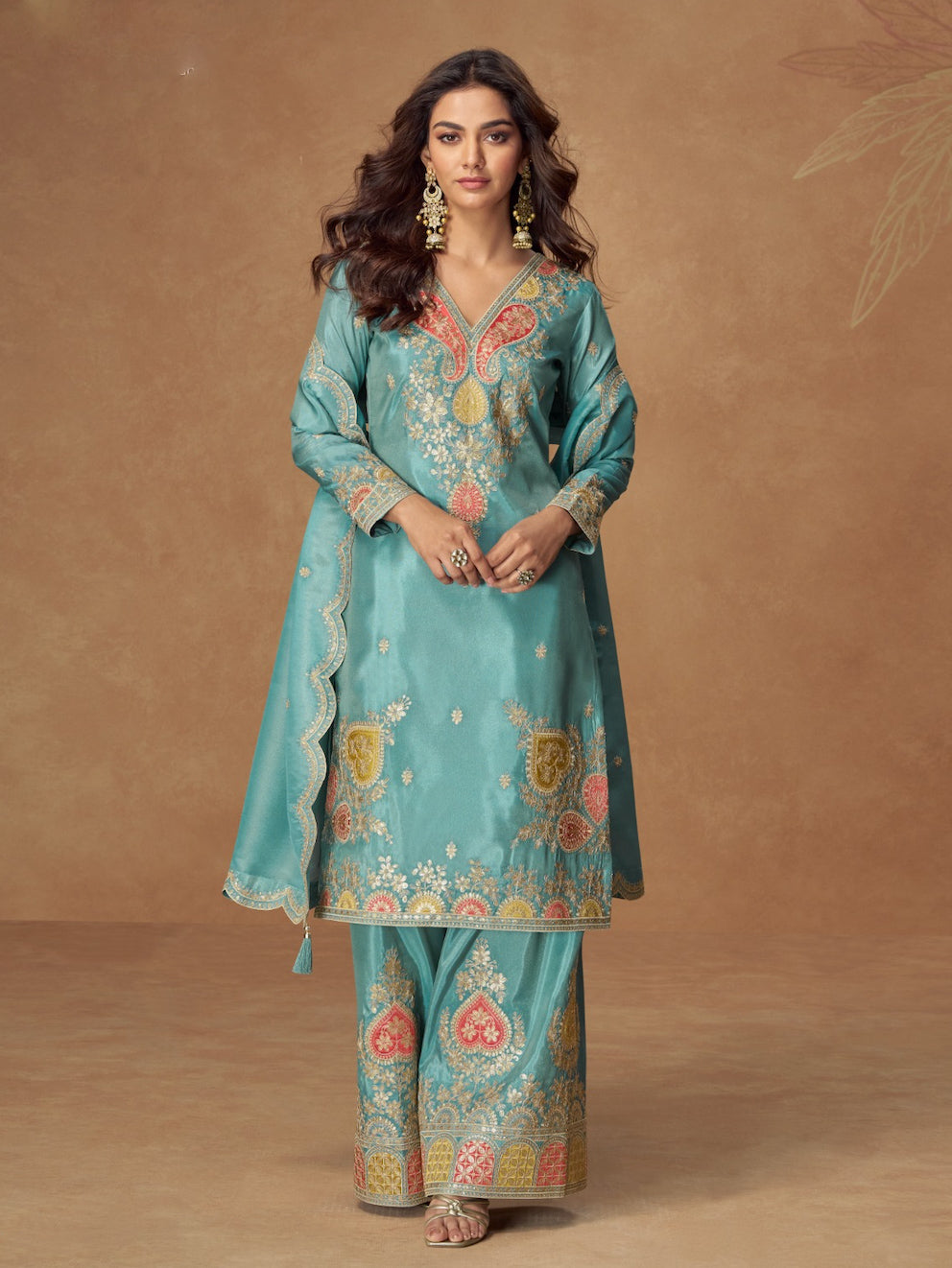 Matrut | Kashvi Blue Palazzo Suit