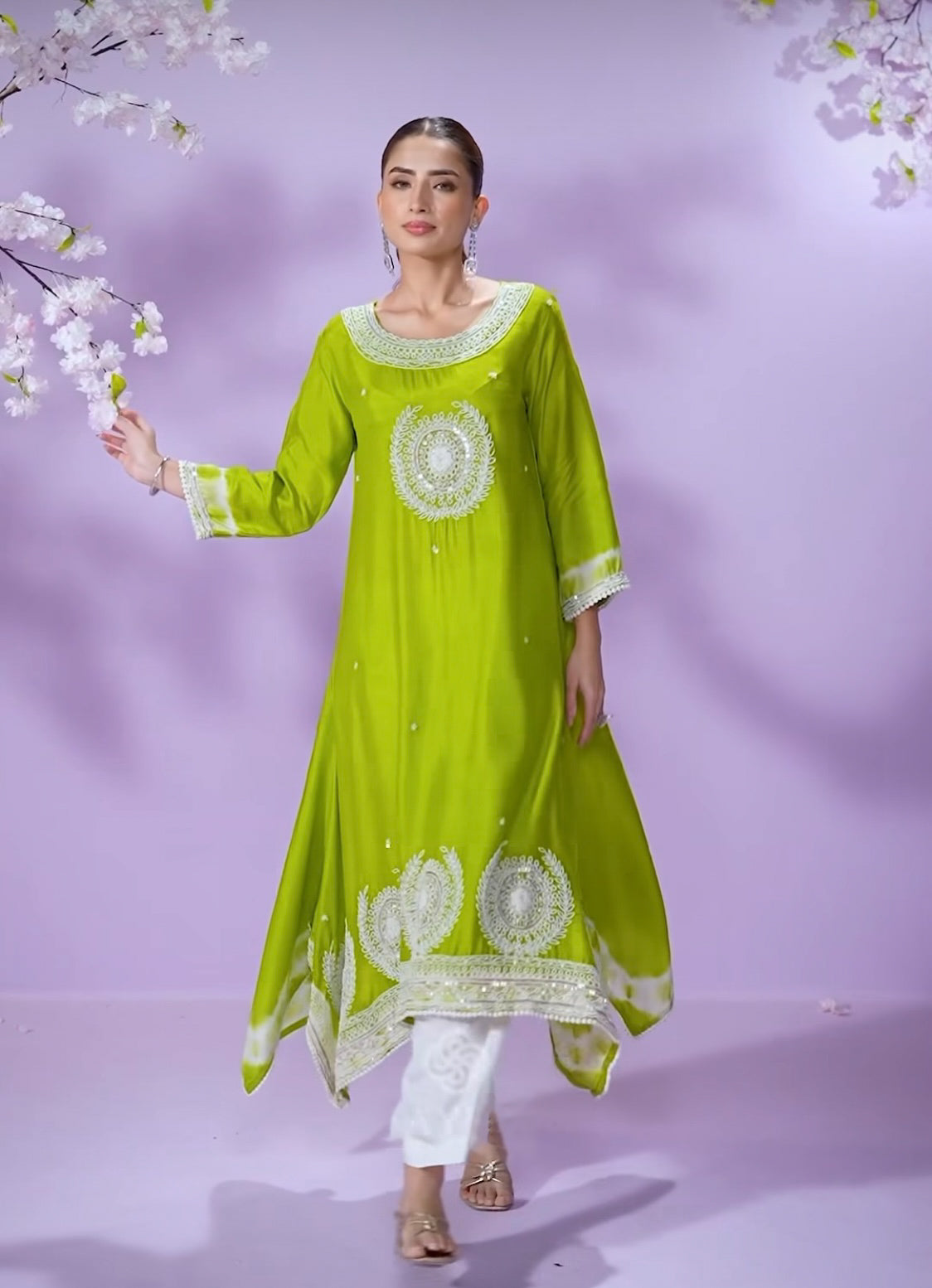 Matrut | Chahat Parrot Green Duo Set