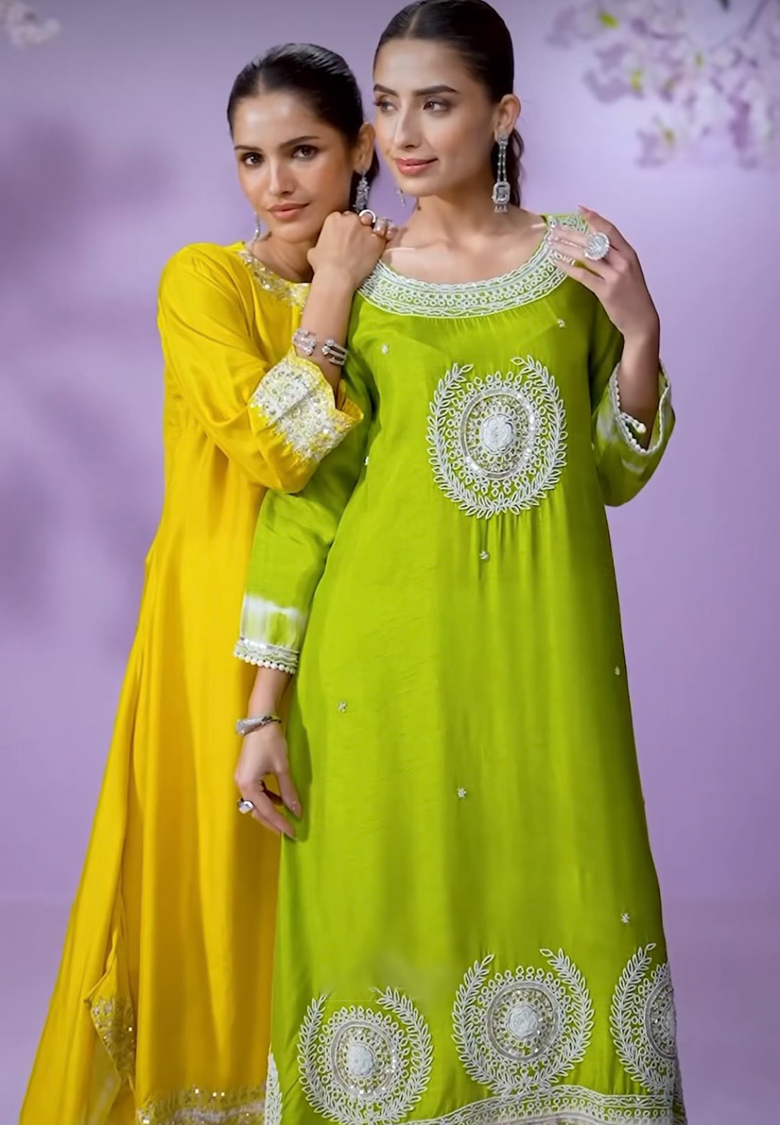 Matrut | Chahat Parrot Green Duo Set
