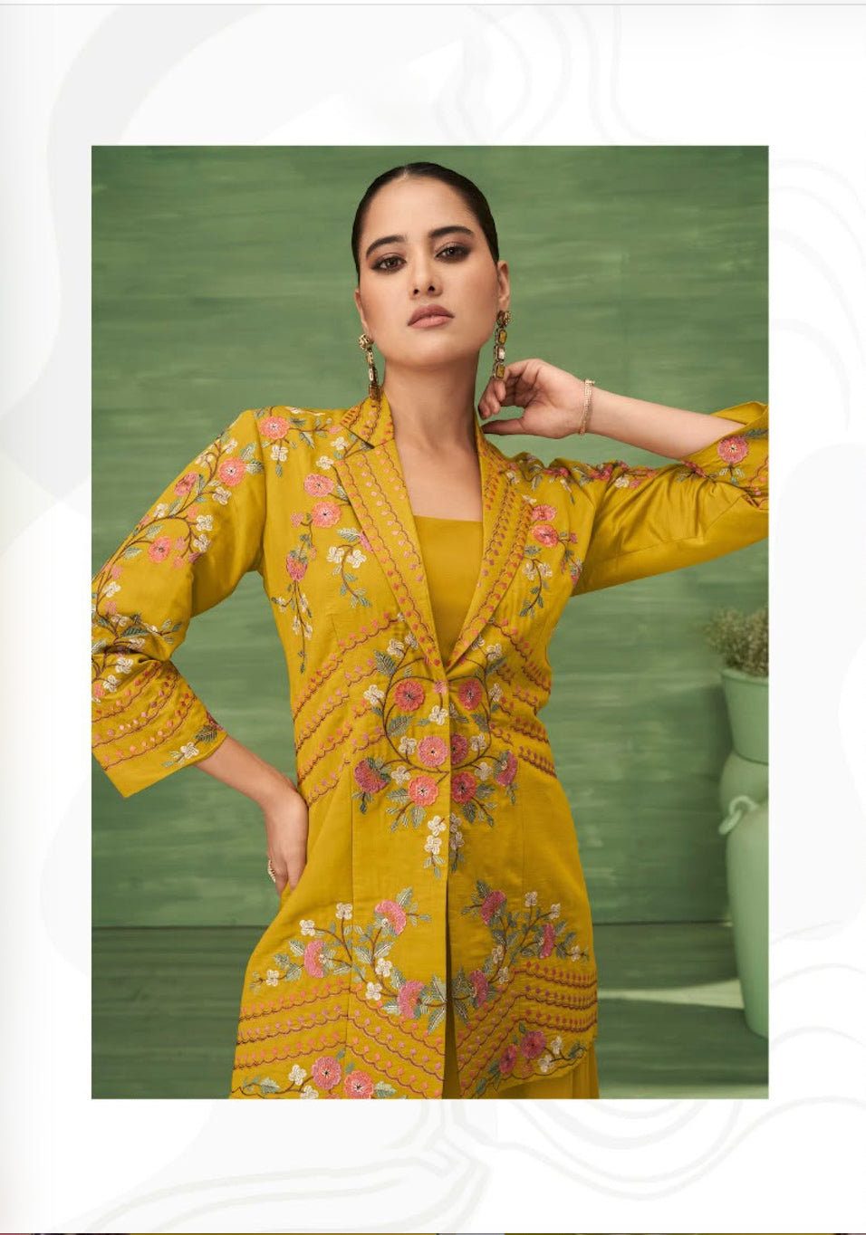 Drishti Yellow Indo-western