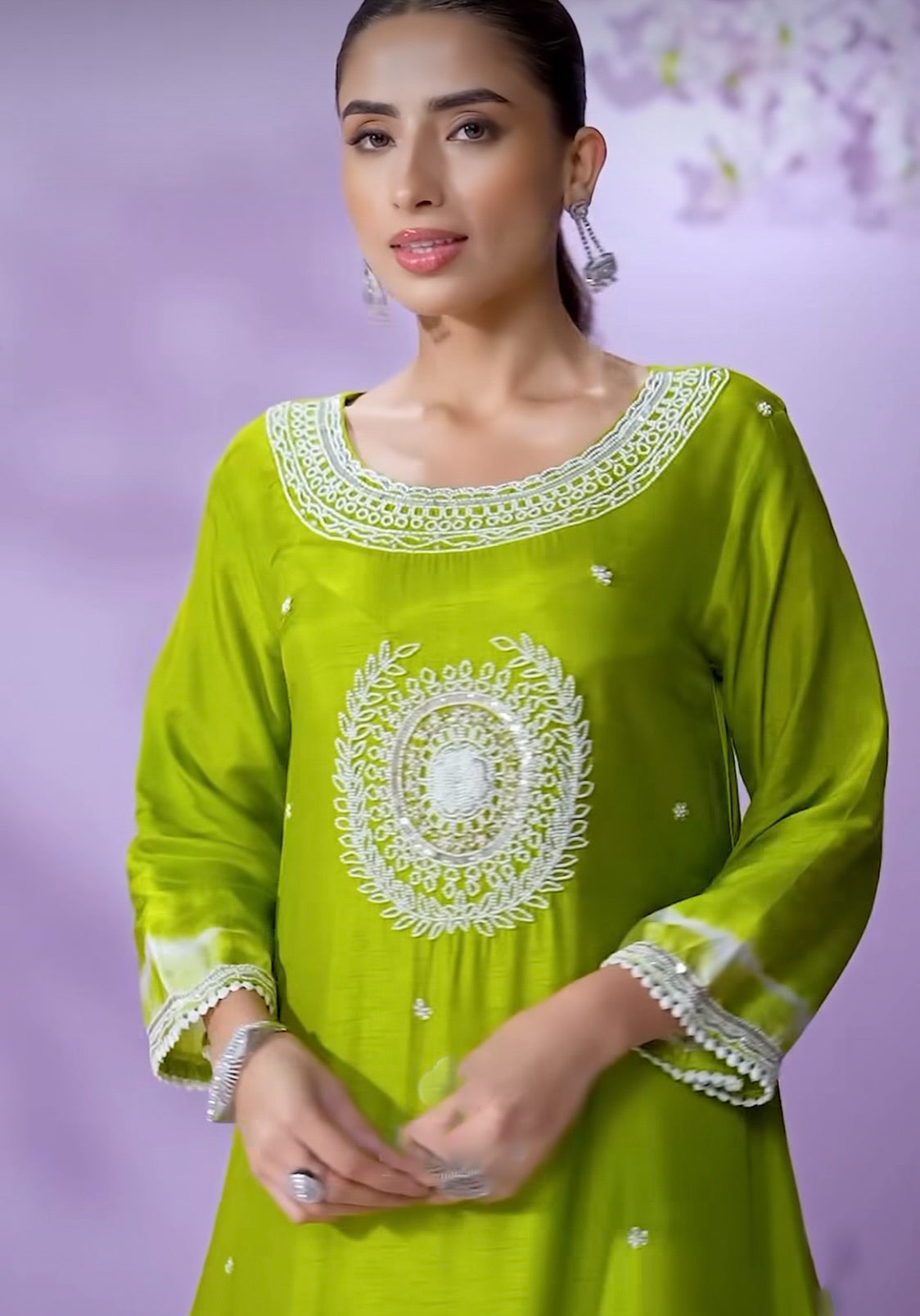 Matrut | Chahat Parrot Green Duo Set