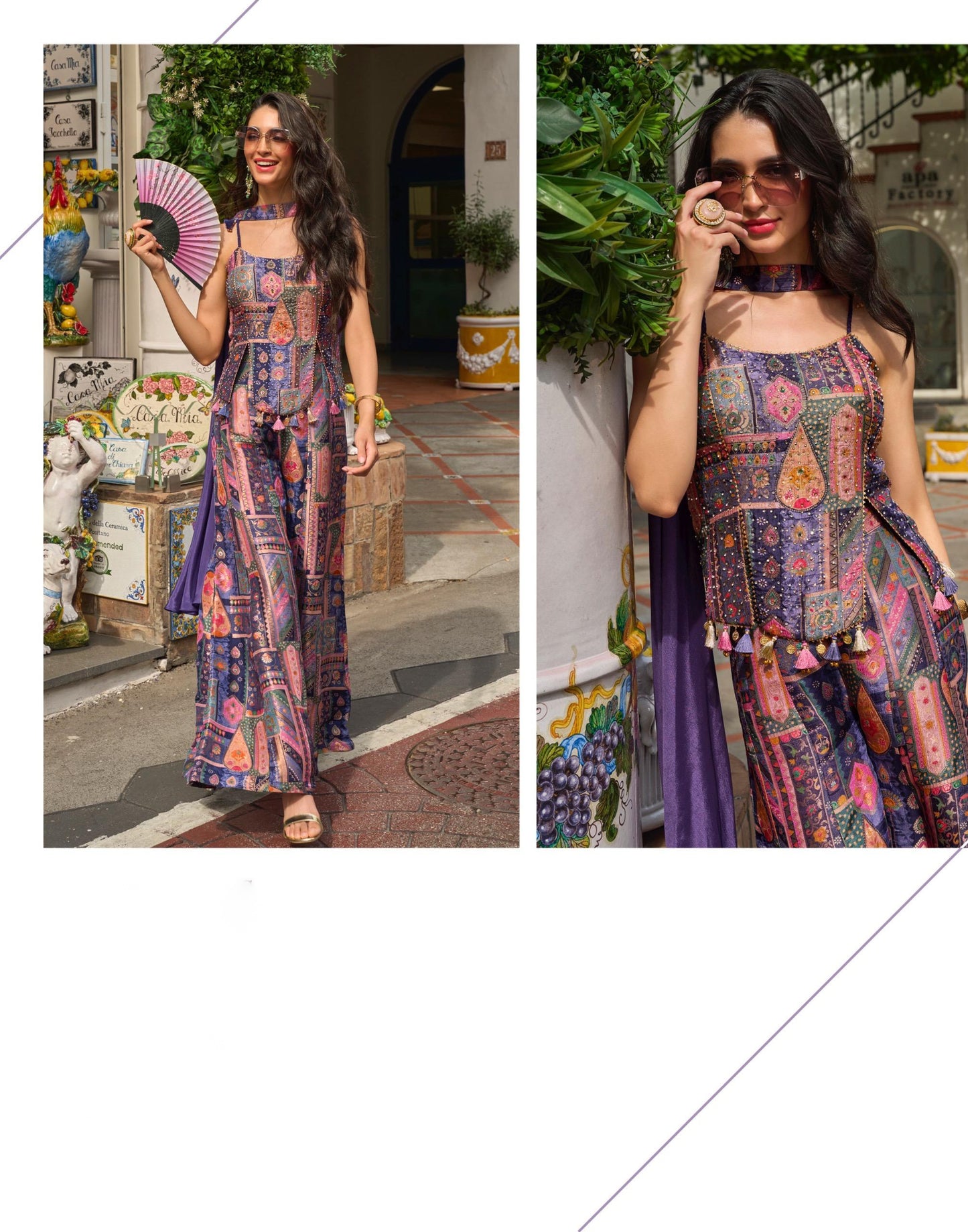 Bansi Purple Indo-western
