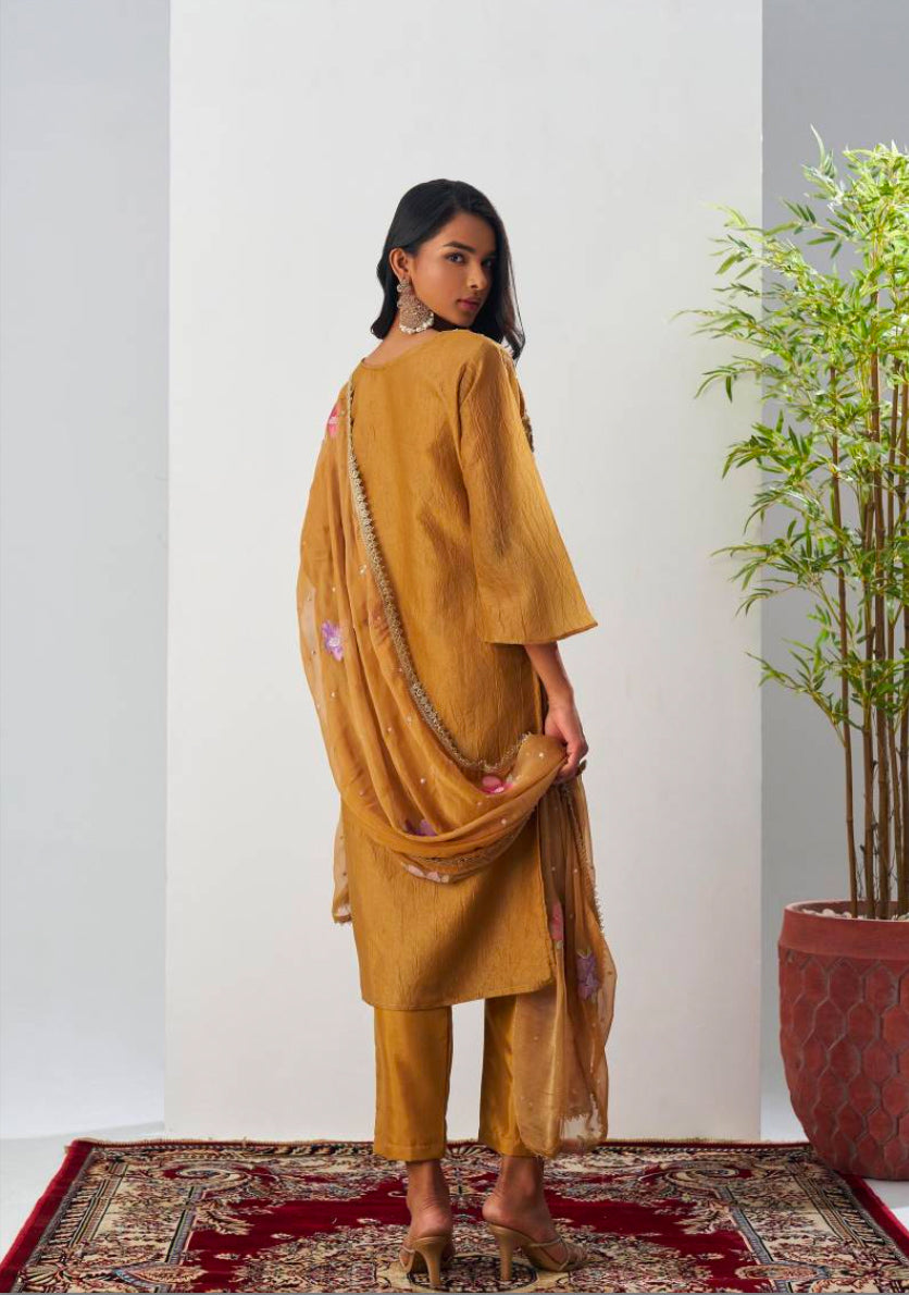 Matrut | Ehsaas Mustard Straight Suit