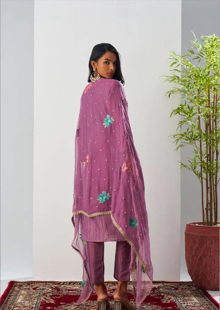 Matrut | Ehsaas Purple Straight Suit