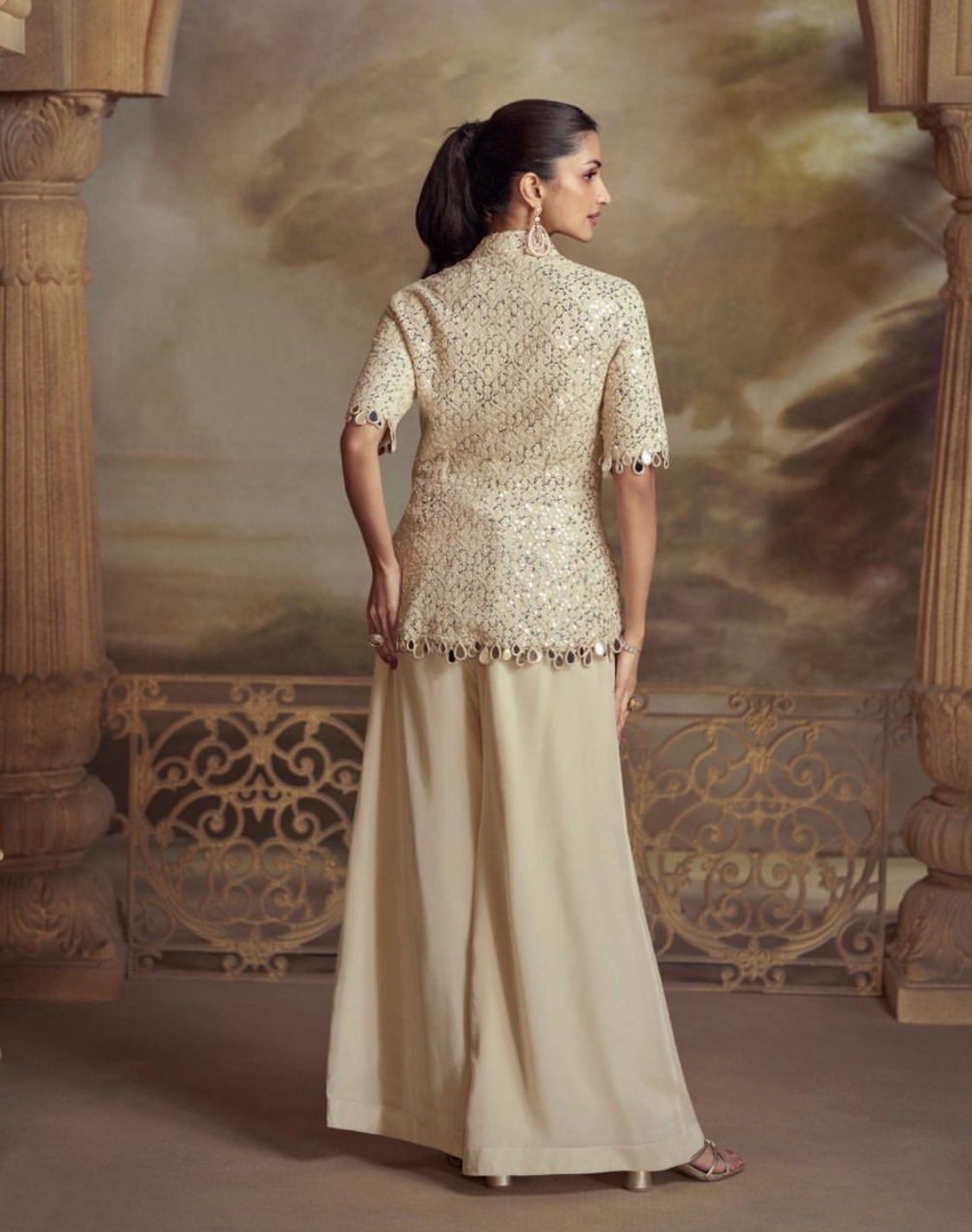 Matrut | Zeenat Cream Duo Set