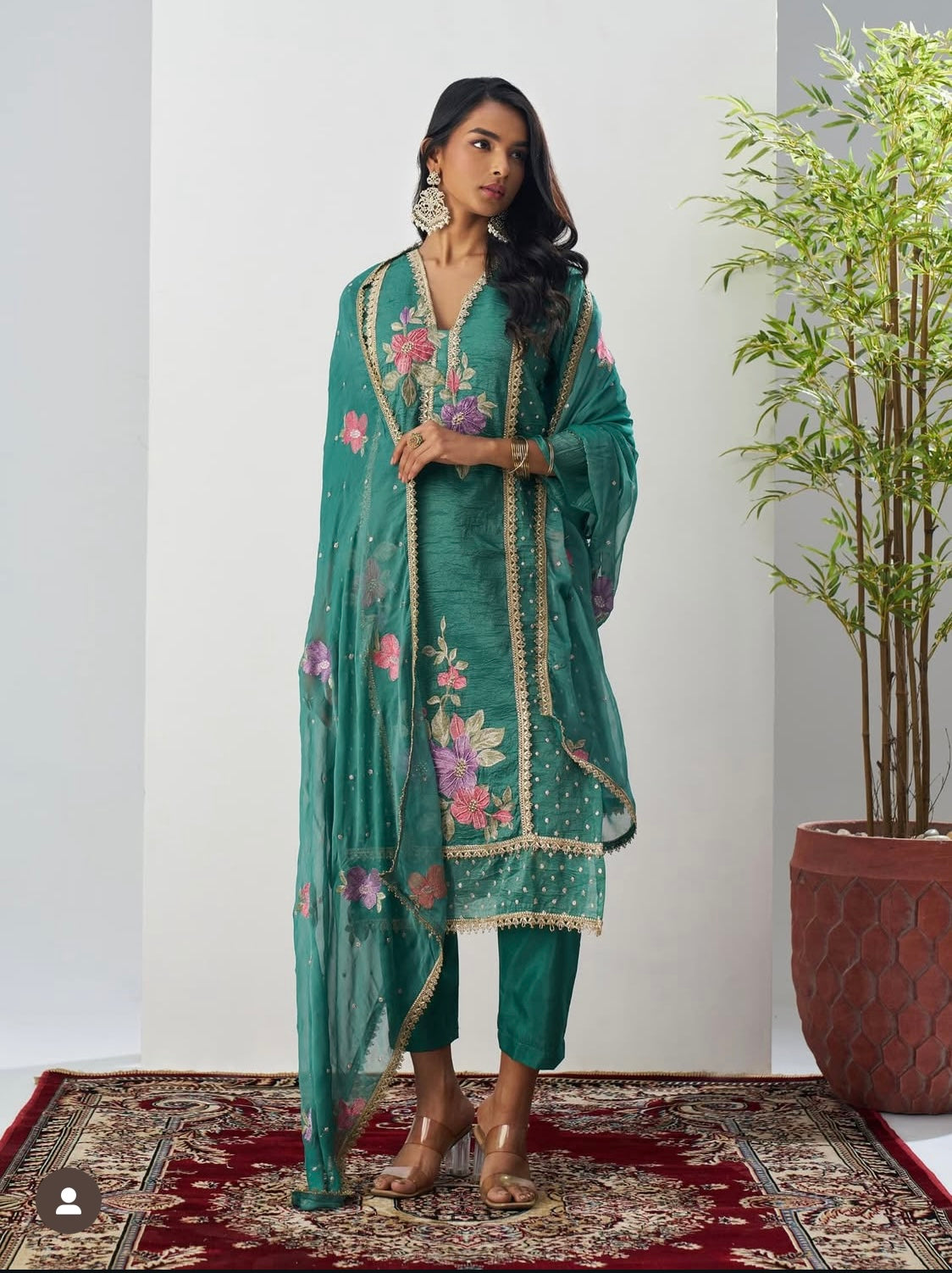Matrut | Ehsaas Firozi Straight Suit