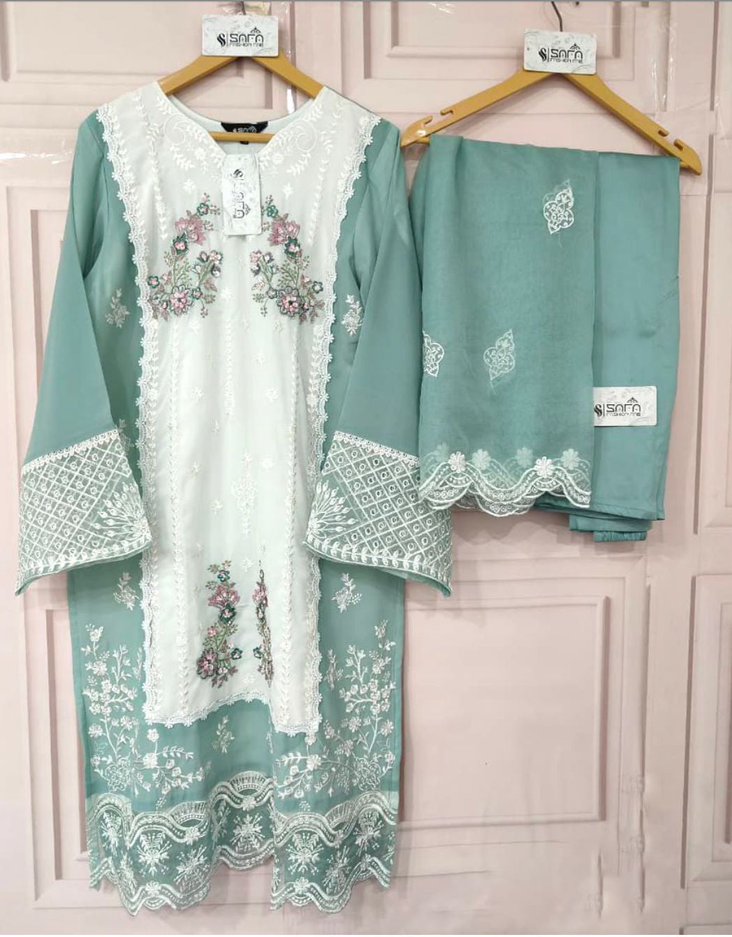 Matrut | Ripples Sea Green Straight Suit