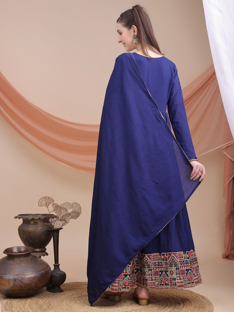 Matrut | Prnali Navy Blue Anarkali Gown
