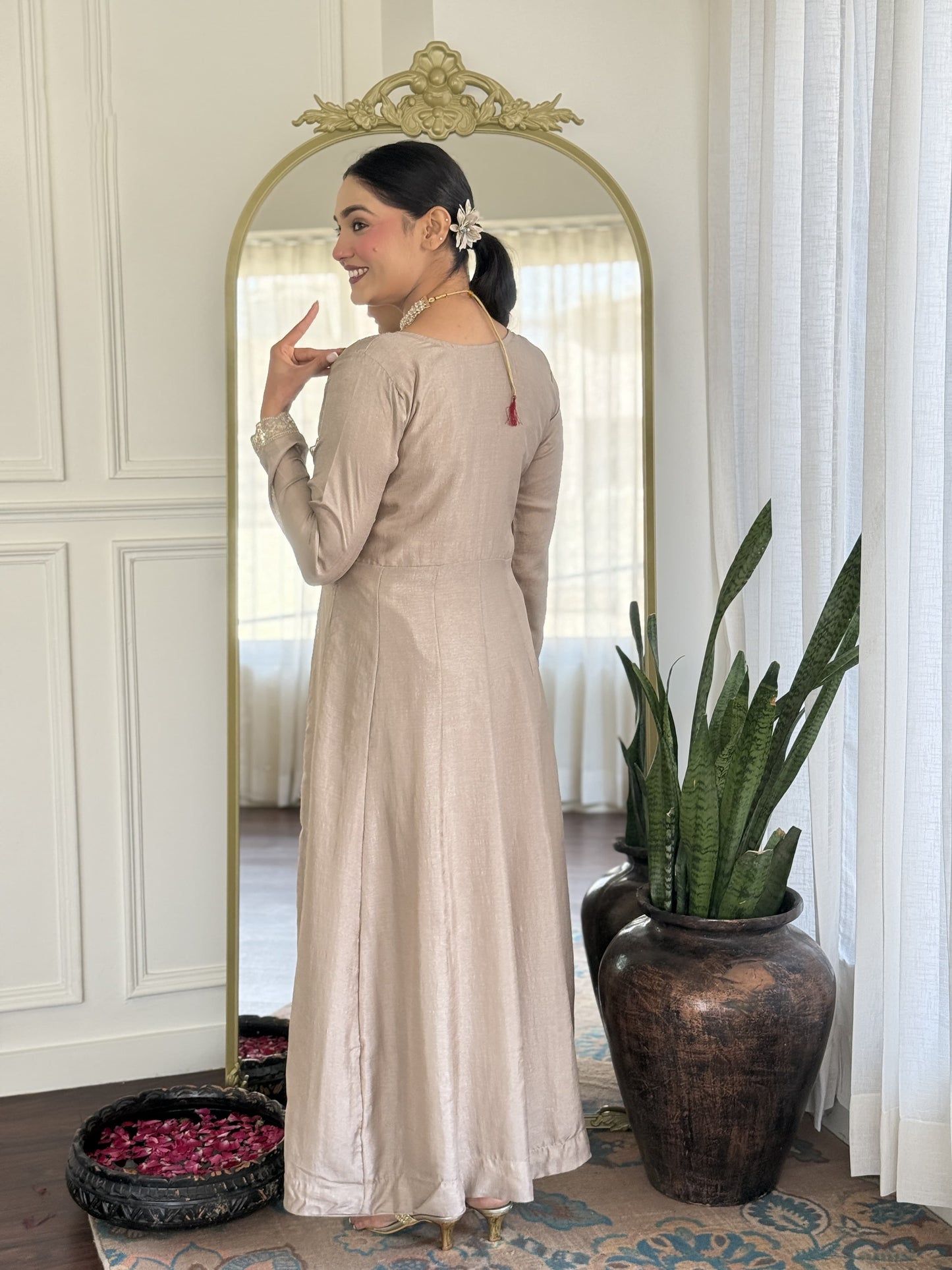Matrut | Magica Taupe Anarkali Suit