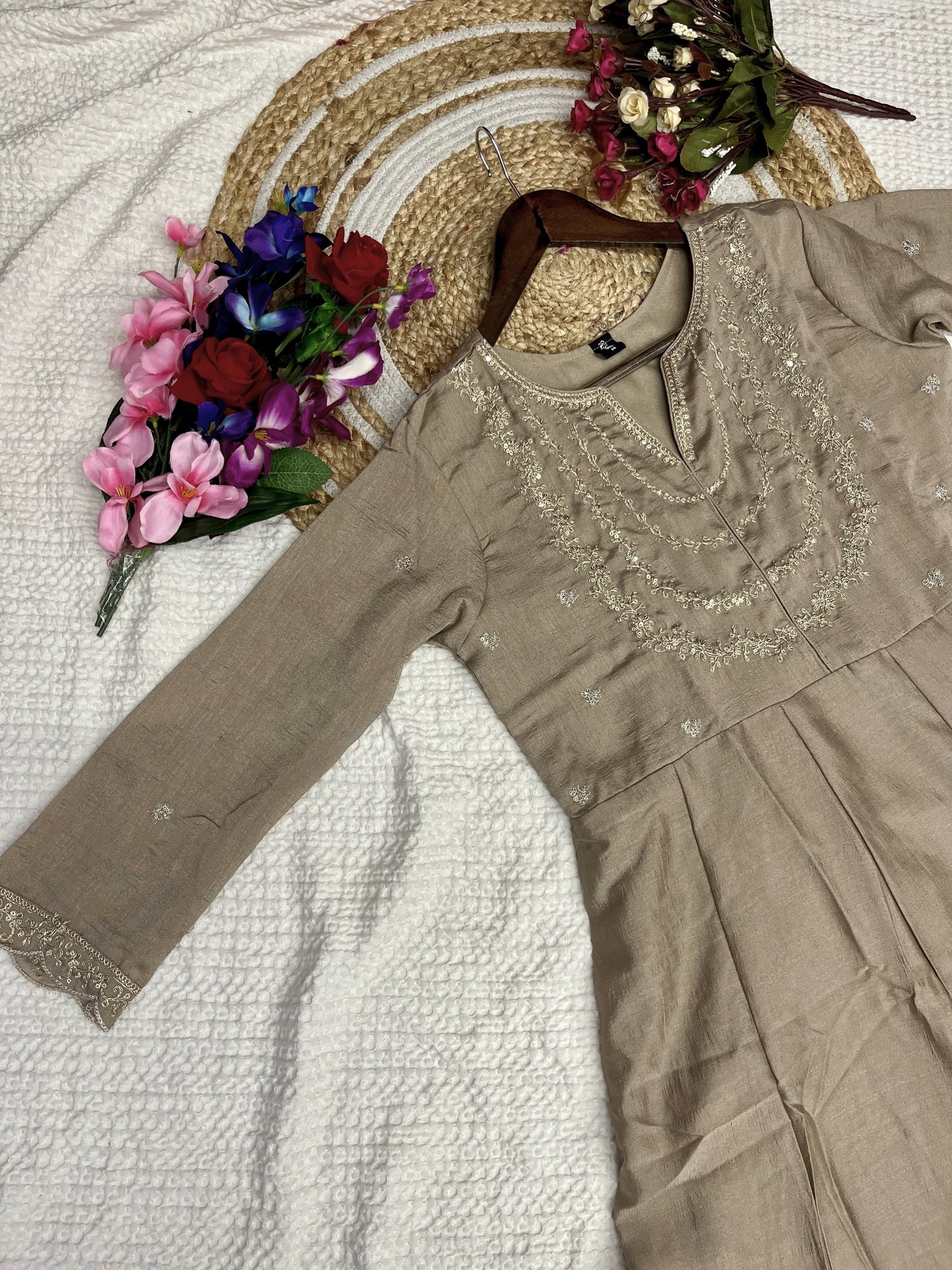 Matrut | Magica Taupe Anarkali Suit