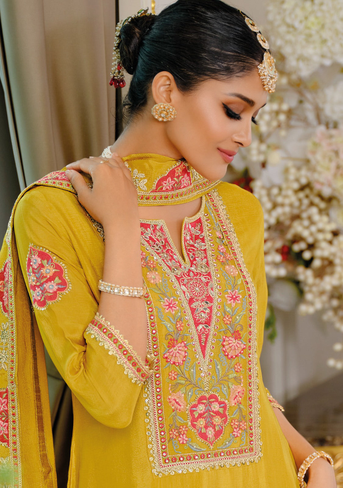 Matrut | Kiyara Mustard Palazzo Suit