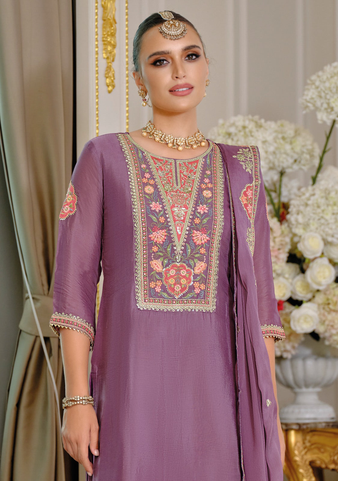 Matrut | Kiyara Purple Palazzo Suit