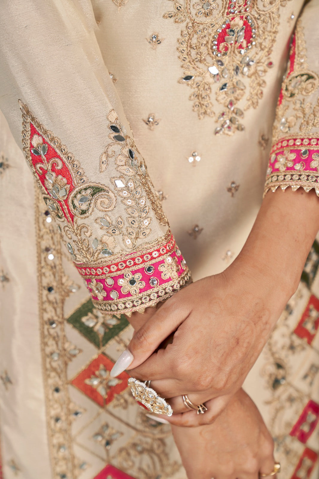 Matrut | Phoolzari Ivory Dhoti Suit