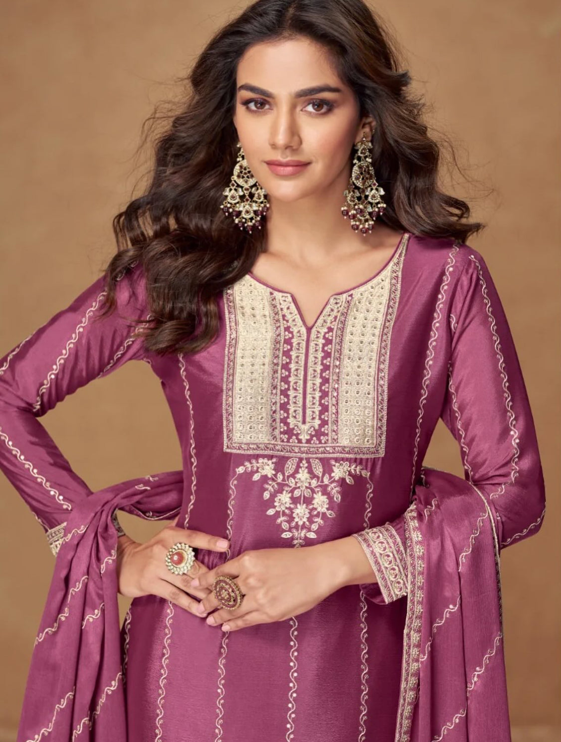 Matrut | Kaveri Pink Palazzo Suit