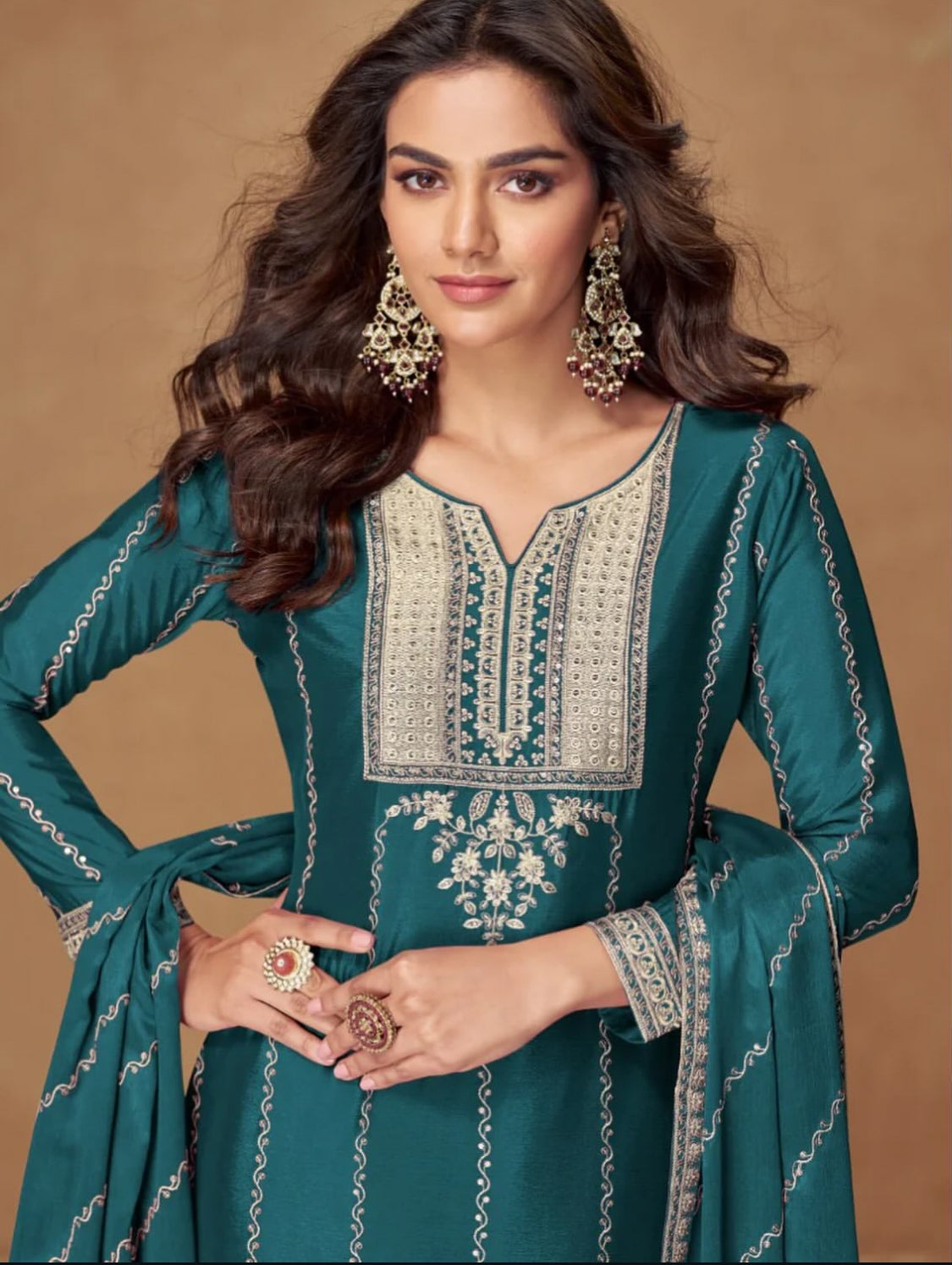 Matrut | Kaveri Blue Palazzo Suit