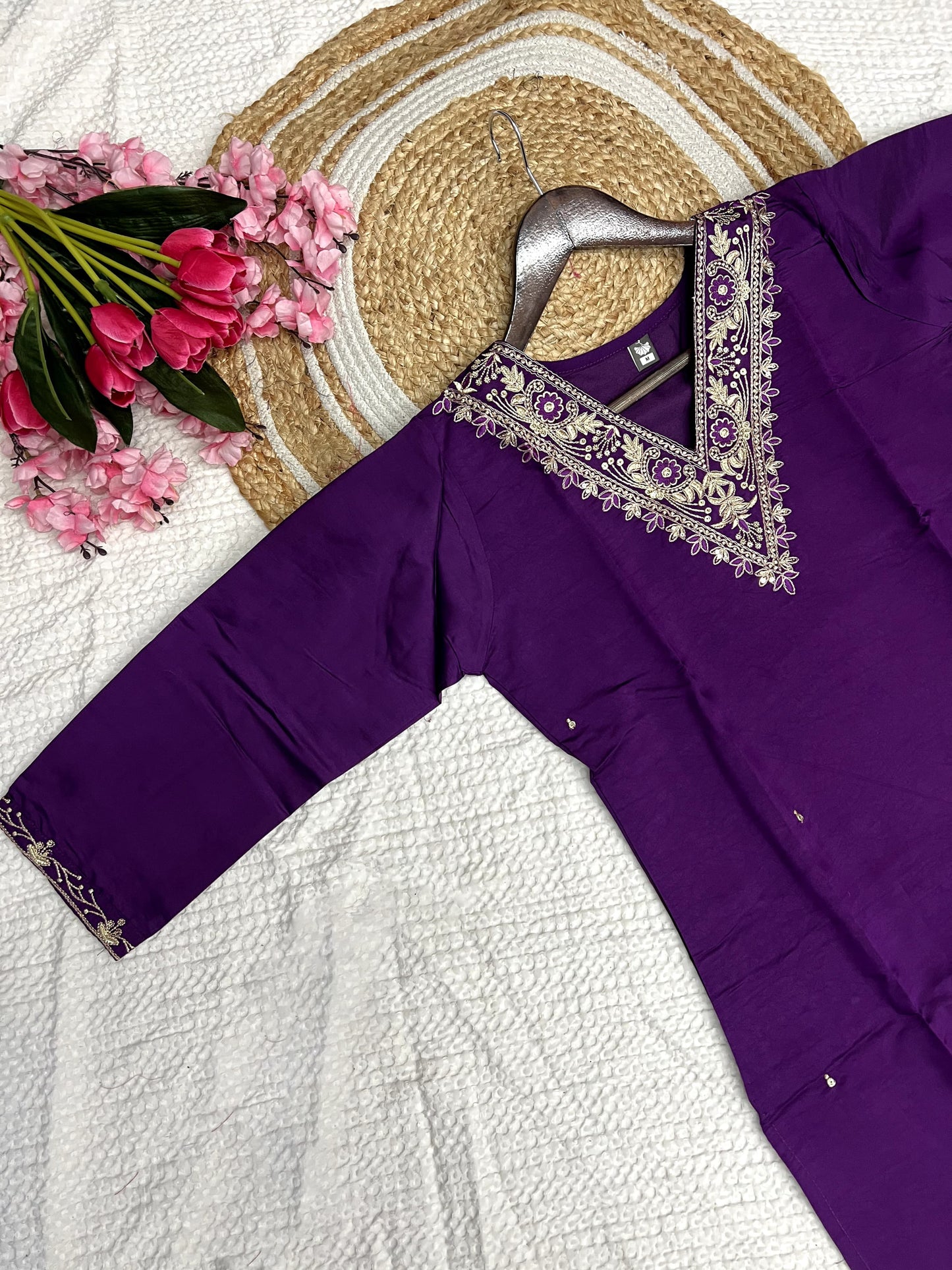 Matrut | Anvaya Purple Straight Suit