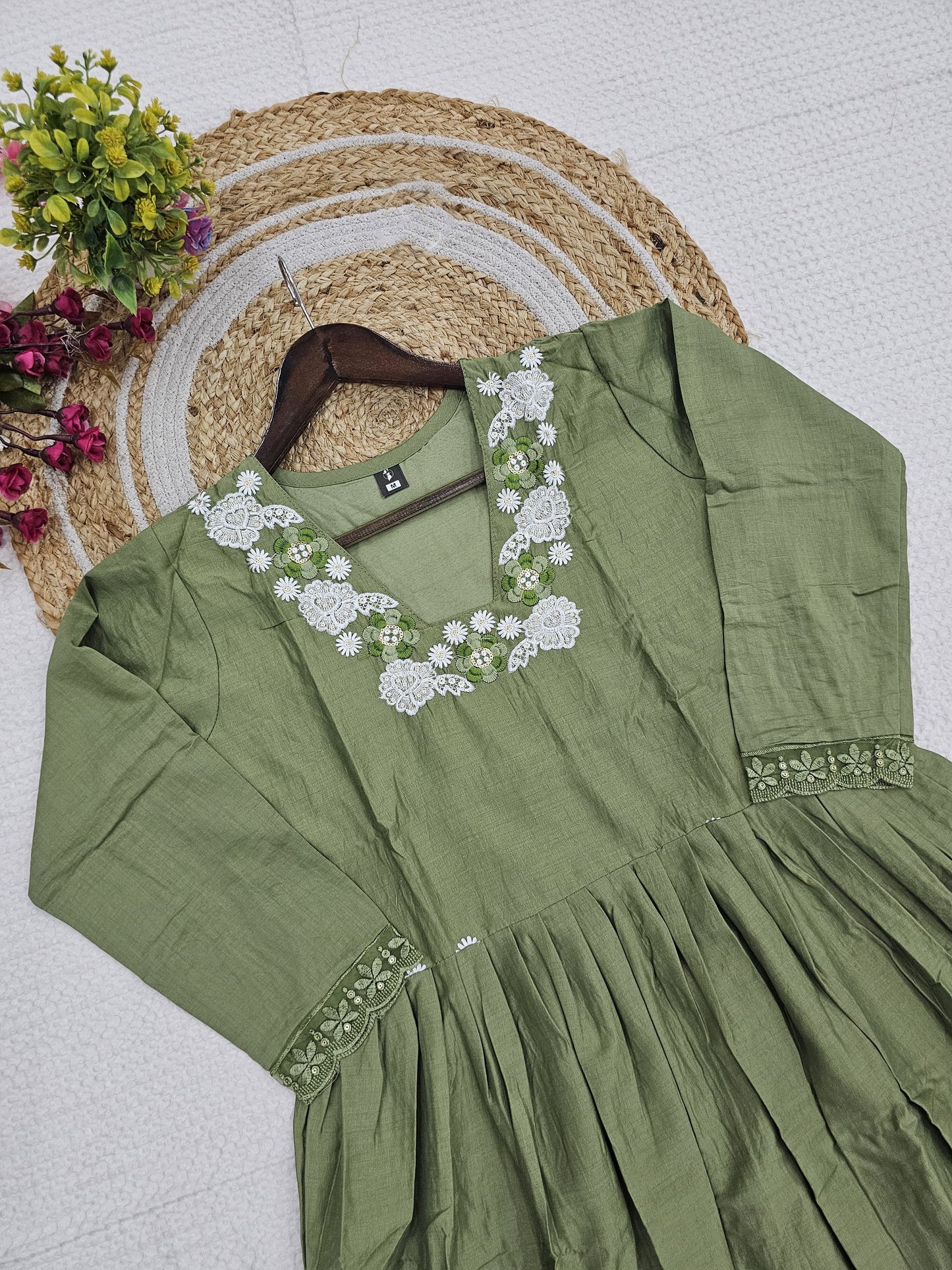 Matrut | Lakira Pista Green Anarkali Suit