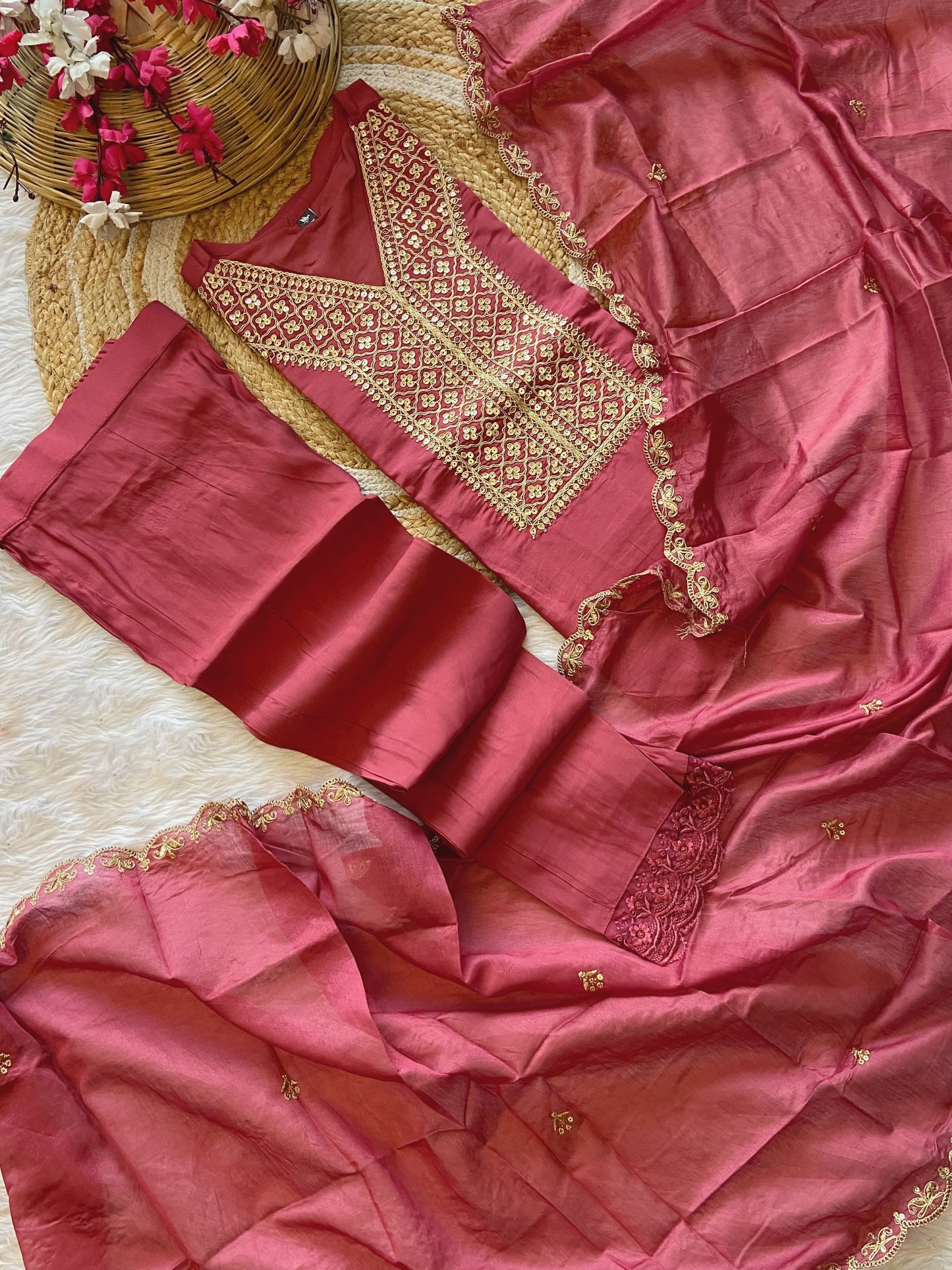 Matrut | Padmika Pink Straight Suit
