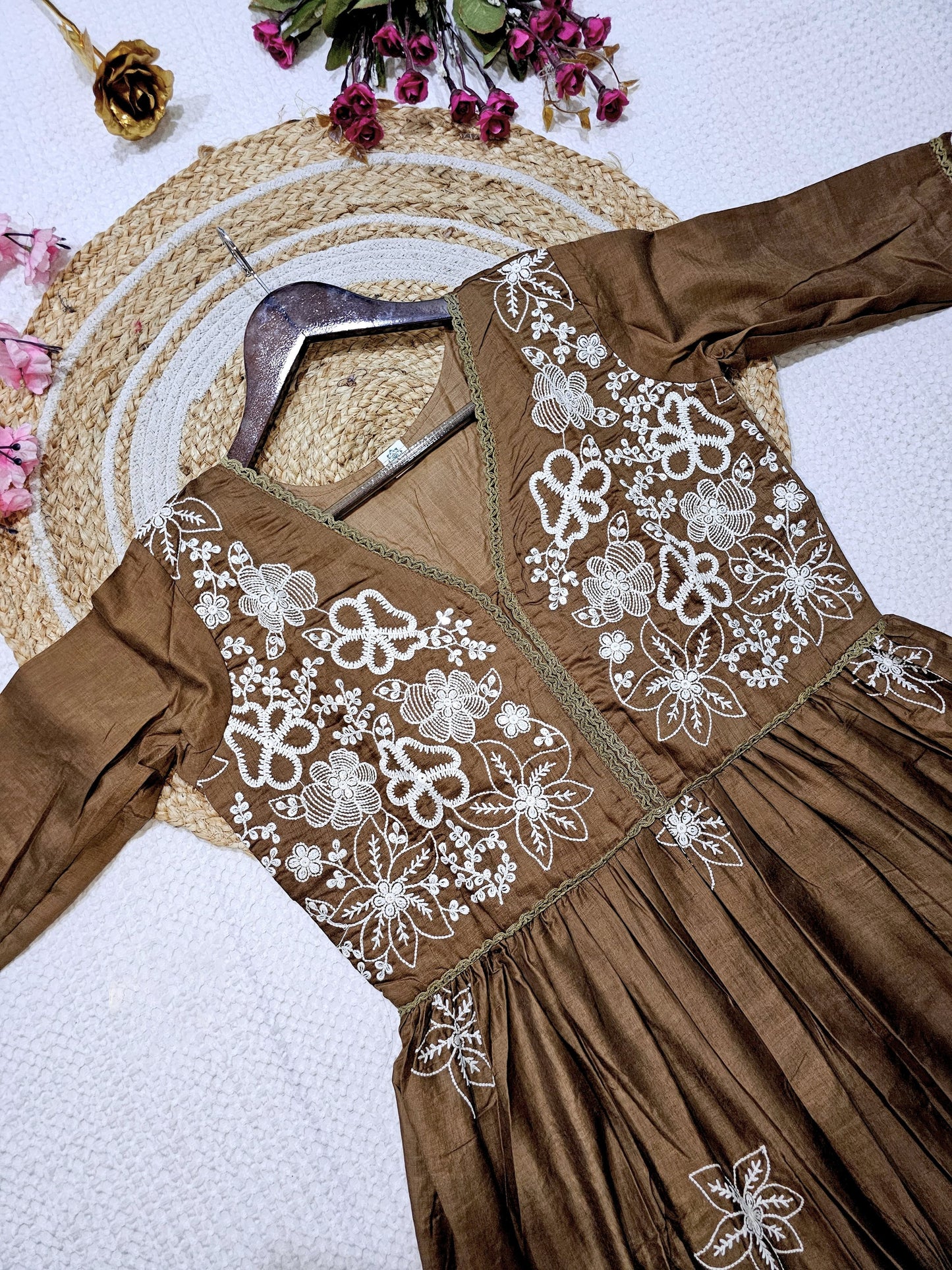 Matrut | Yashika Coffee Brown Anarkali Suit