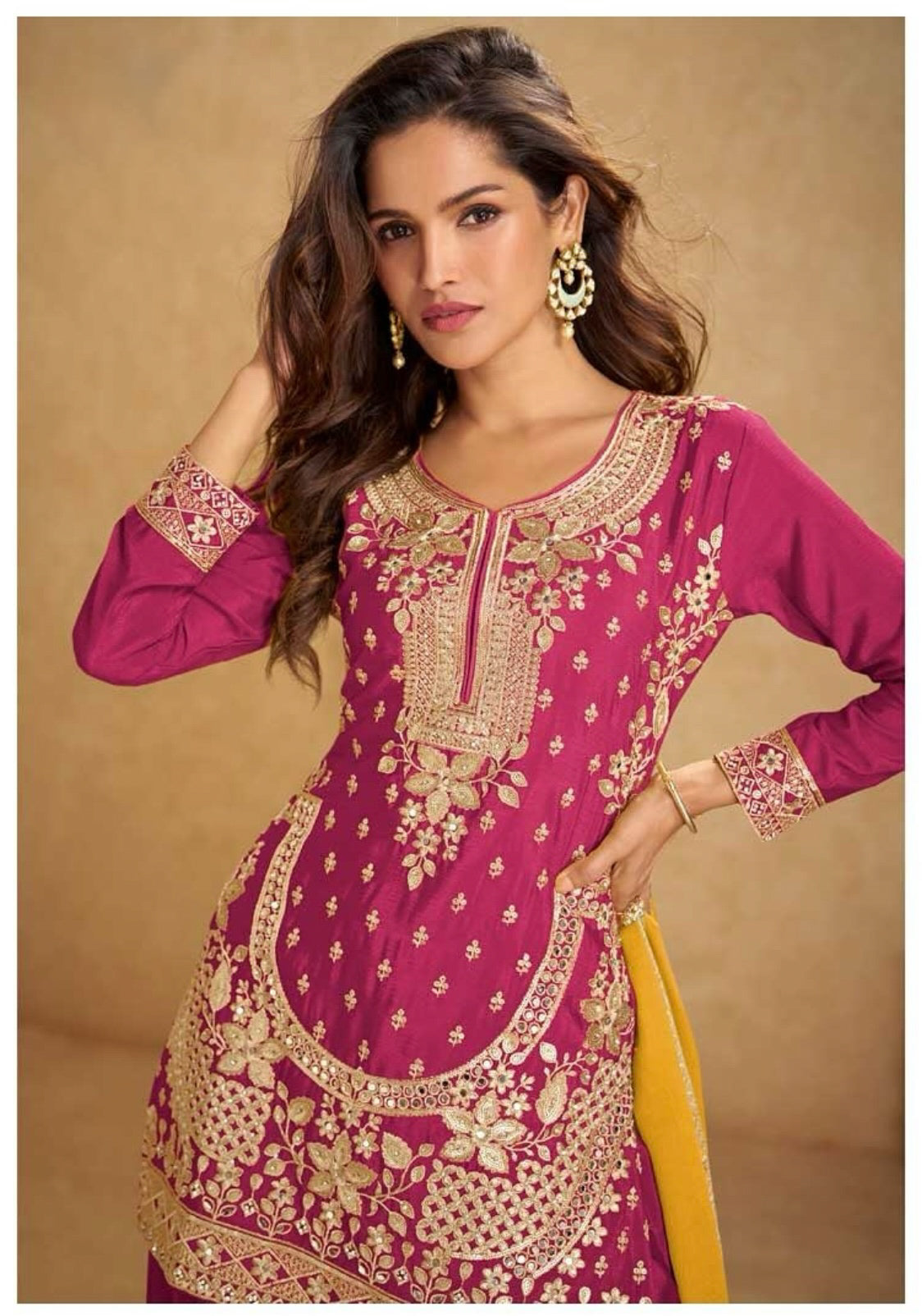 Matrut | Aarushi Rani Pink Sharara Suit